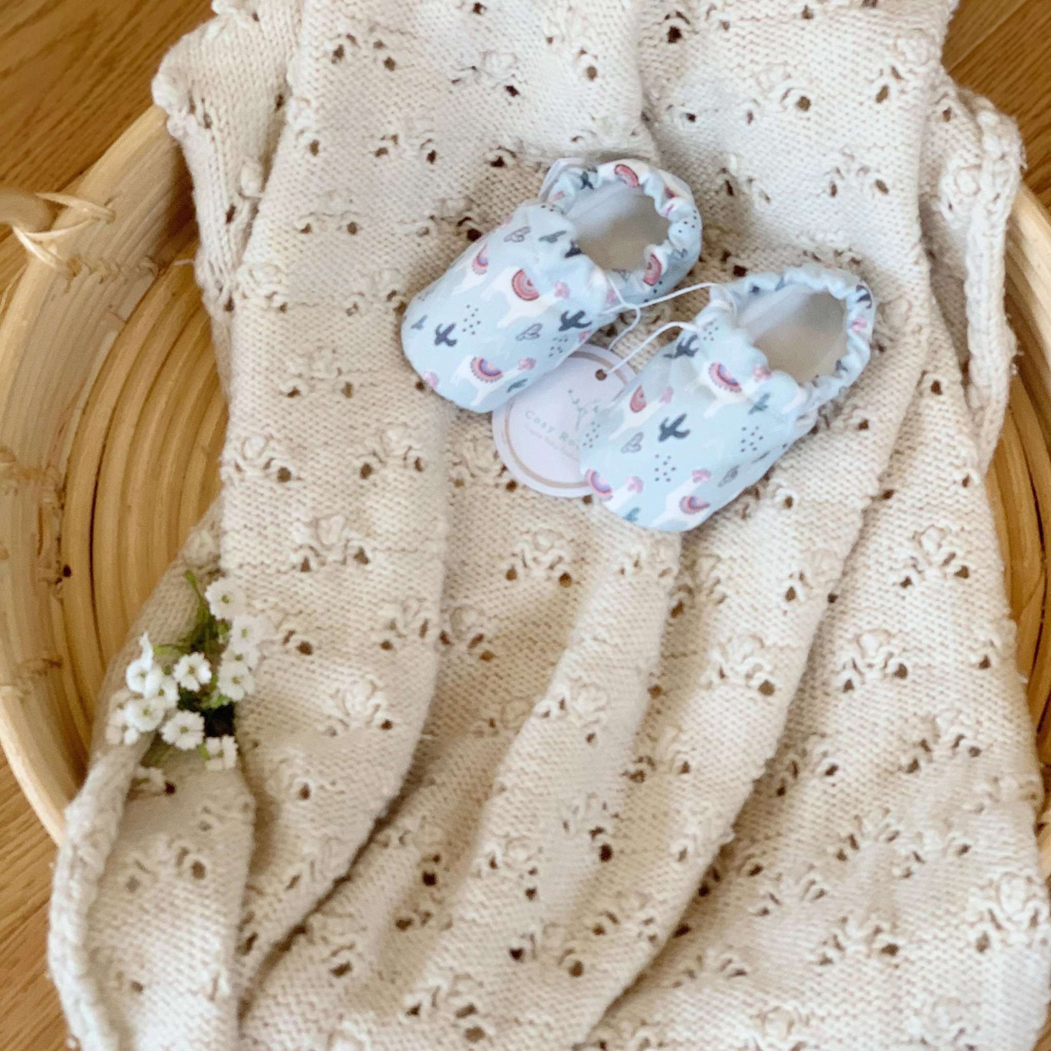 Vegan Newborn Shoes - Cool Lamas - S A L E - Image 2