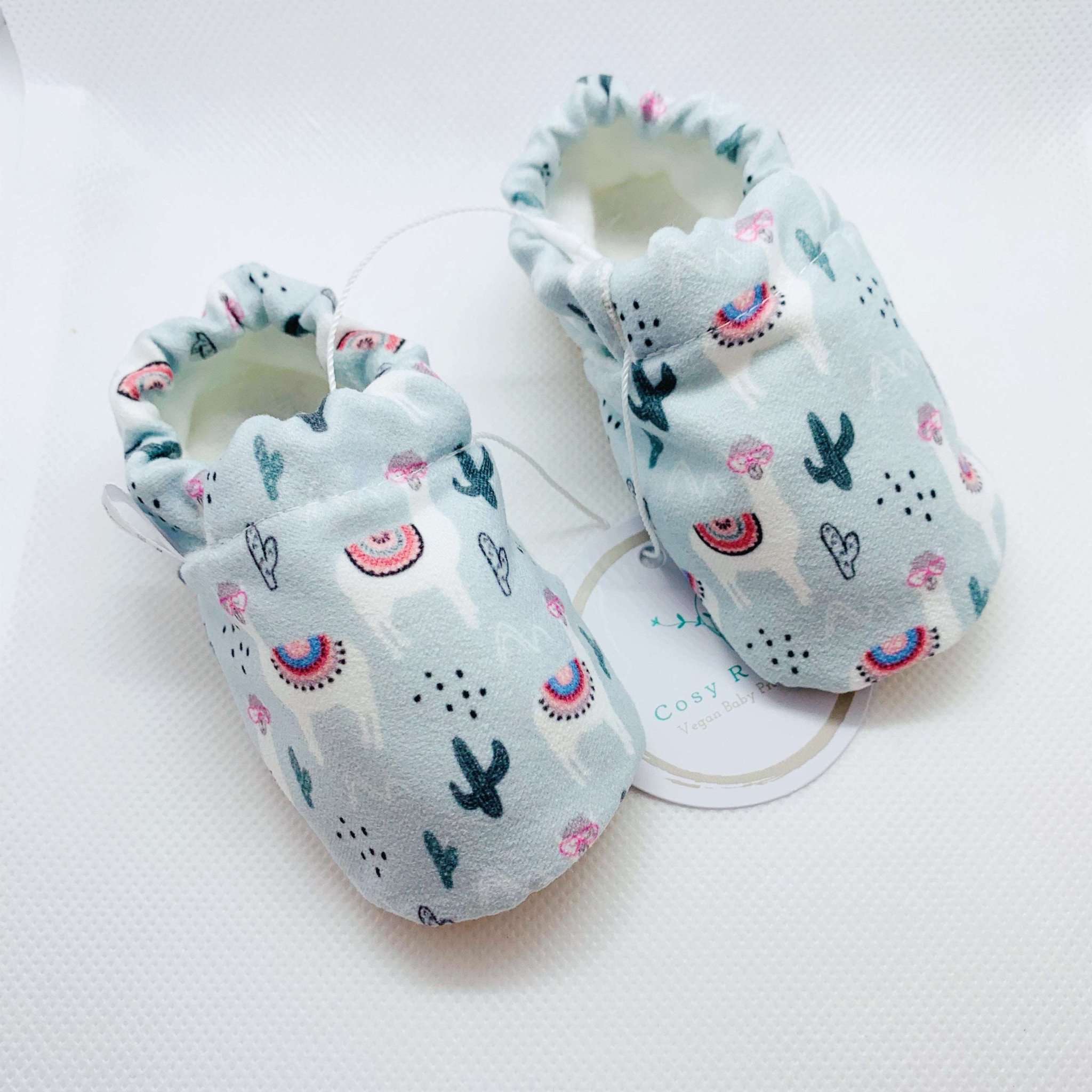 Vegan Newborn Shoes - Cool Lamas - S A L E - Image 3