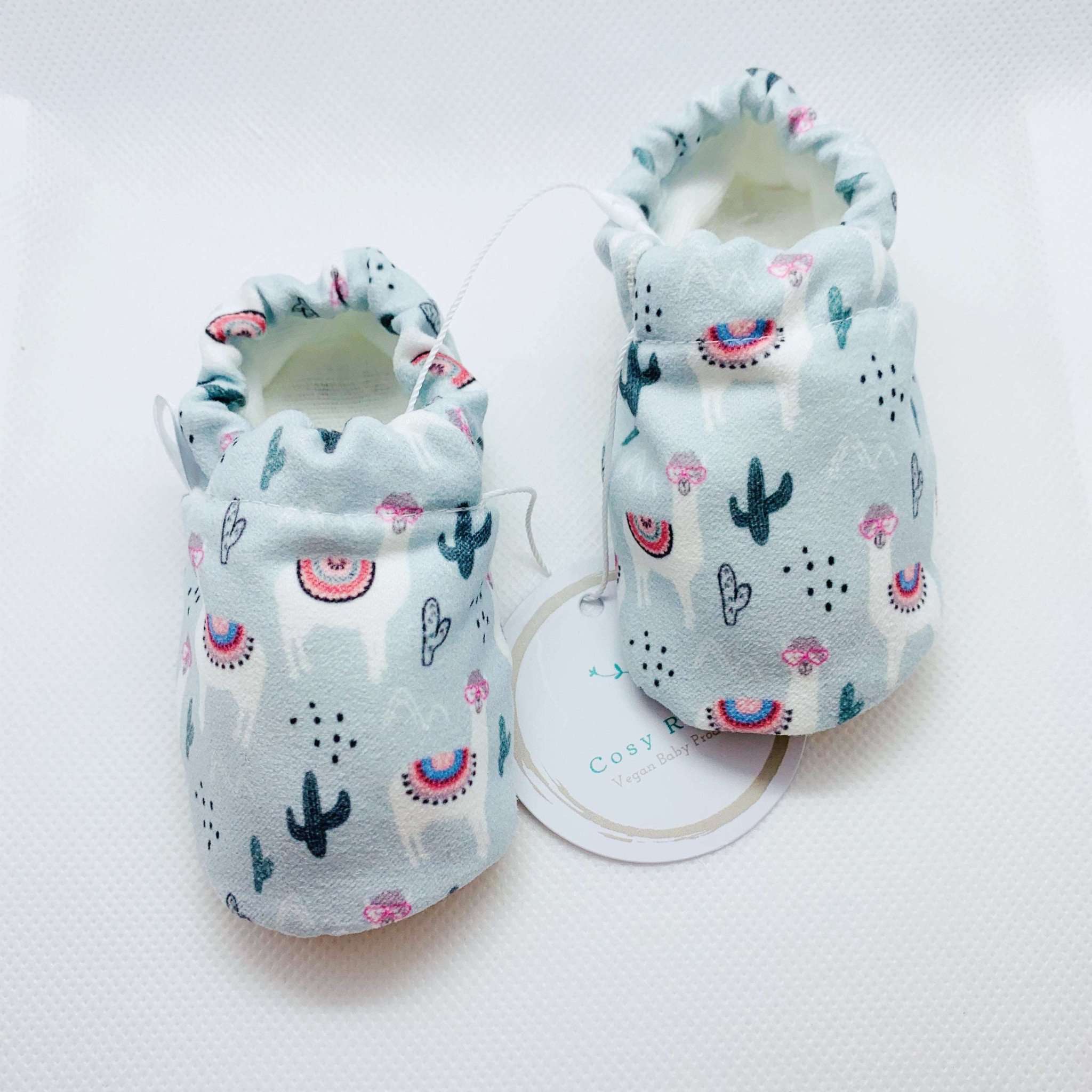 Vegan Newborn Shoes - Cool Lamas - S A L E - Image 4