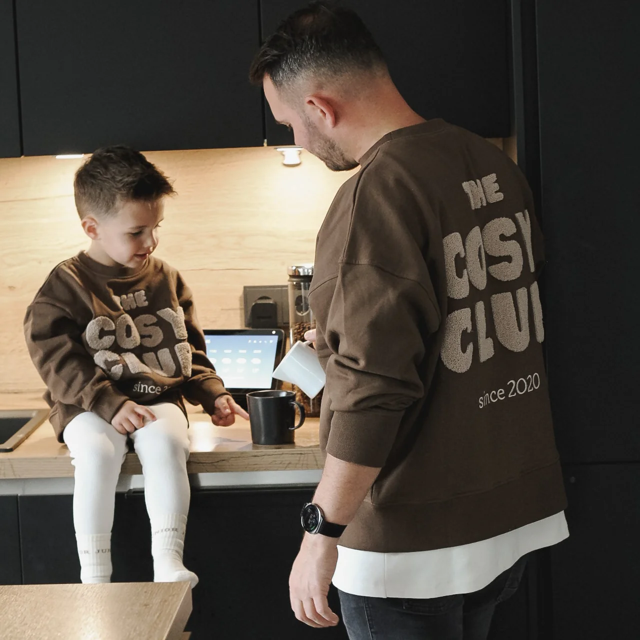 Family Sweatshirt - Chocolate Brown - The Cosy Club - Image 2
