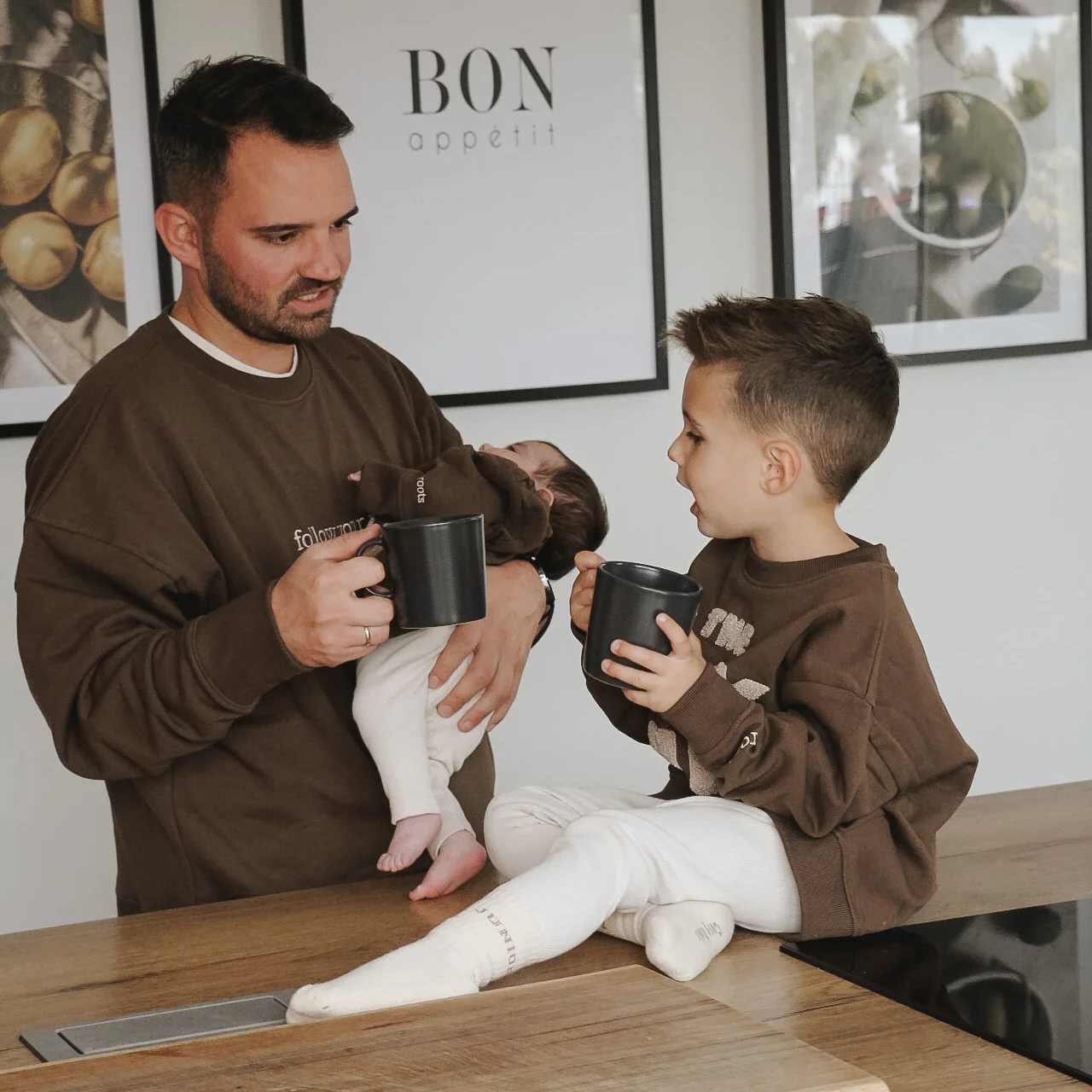 Family Sweatshirt - Chocolate Brown - The Cosy Club - Image 3