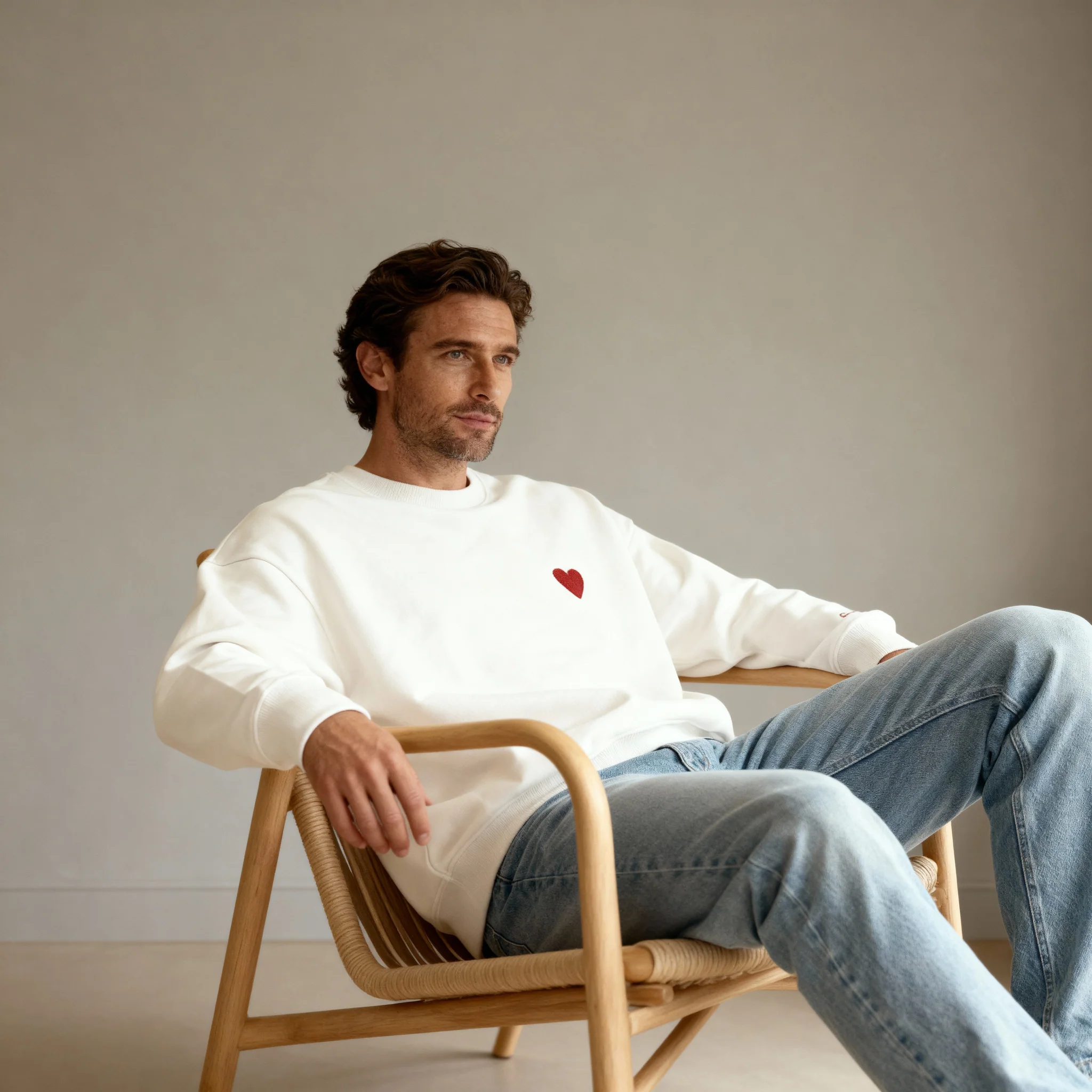 Family Sweatshirt - DAD - Sand - Image 5