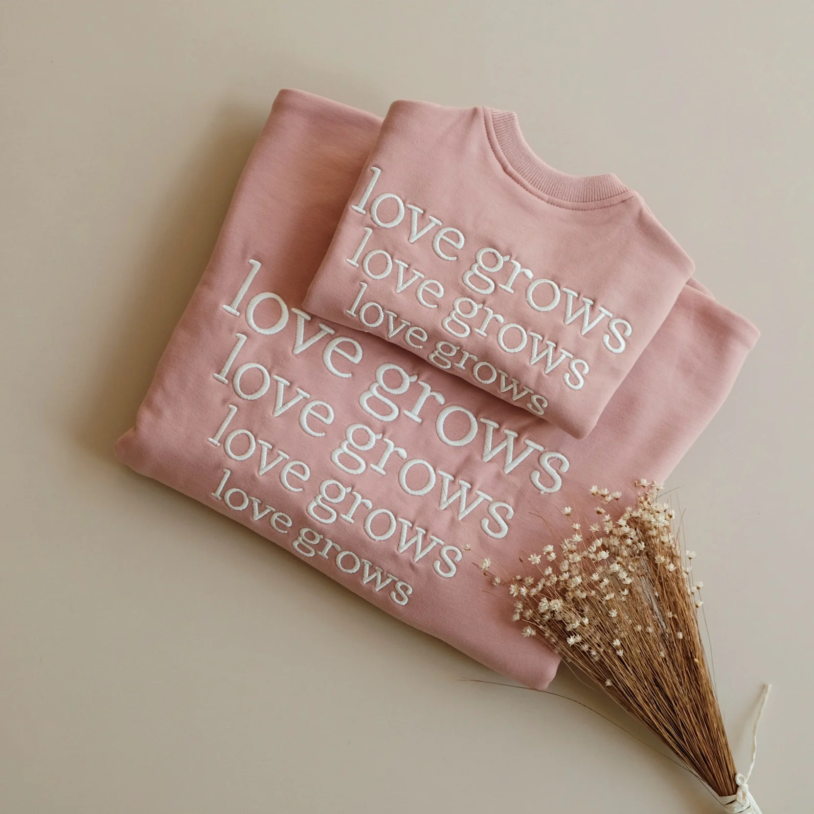 Family Sweatshirt - Dusty Rose - Love Grows - Image 11