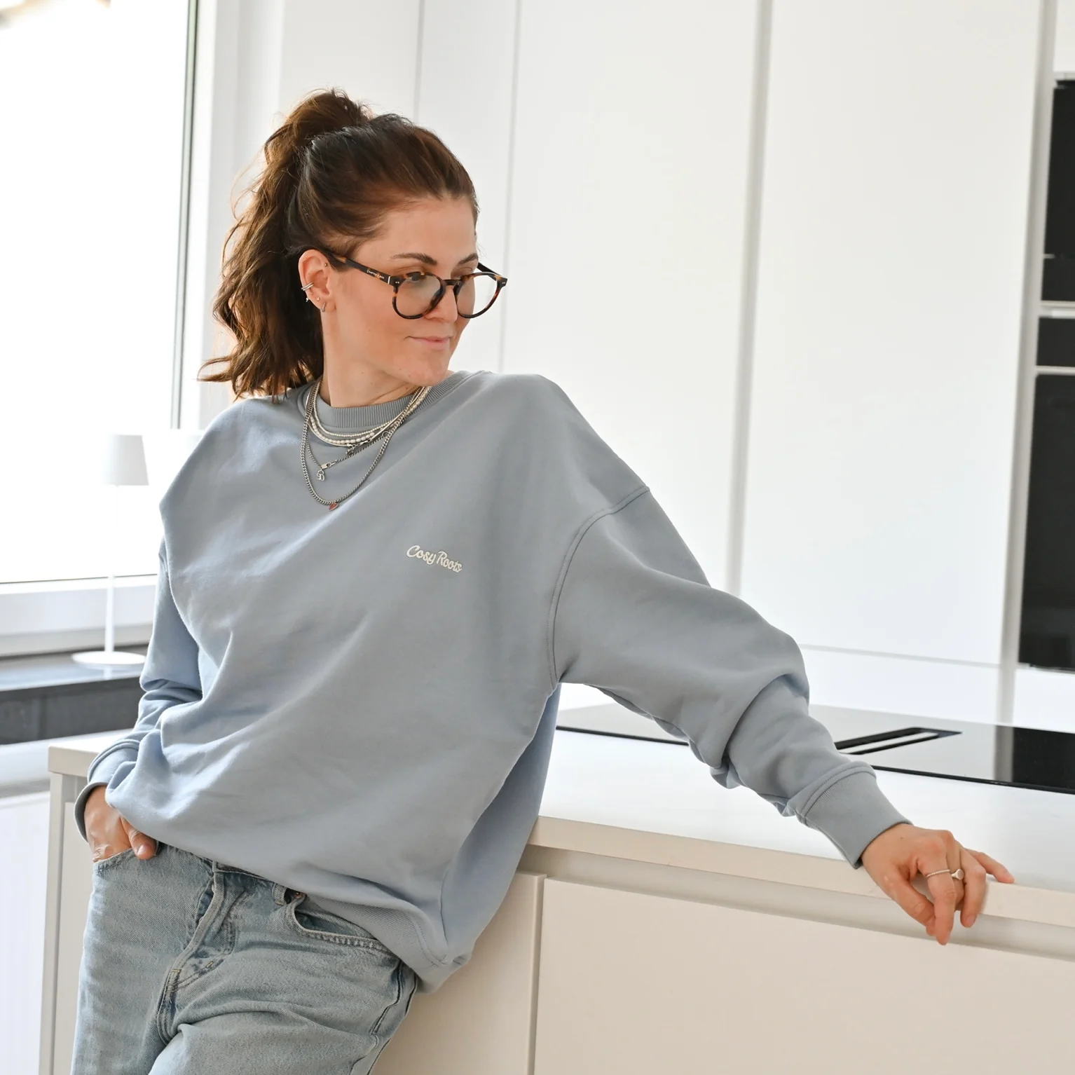 Family Sweatshirt -  MUM - Dusty Blue - Forever Bonded - Image 4