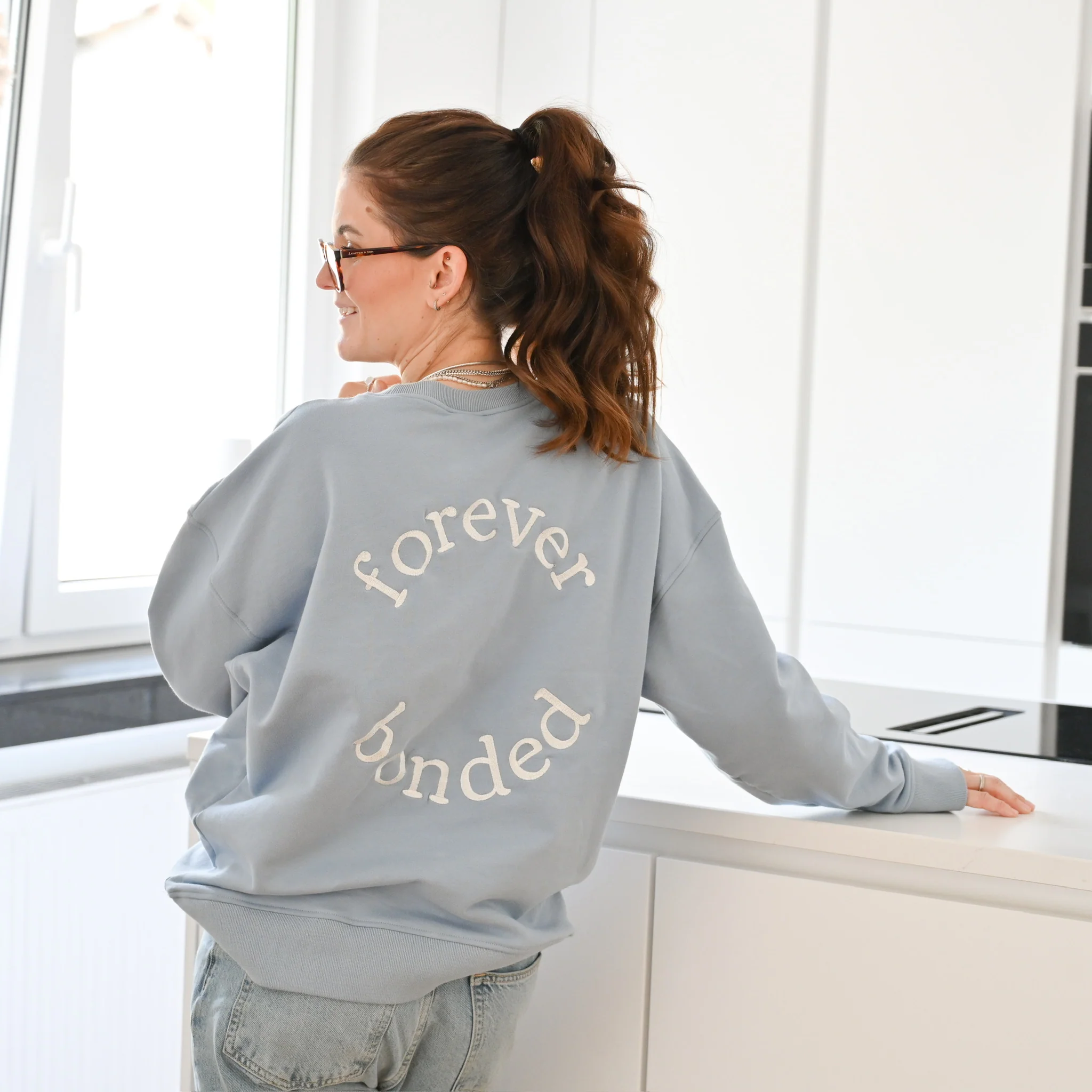 Family Sweatshirt -  MUM - Dusty Blue - Forever Bonded - Image 5