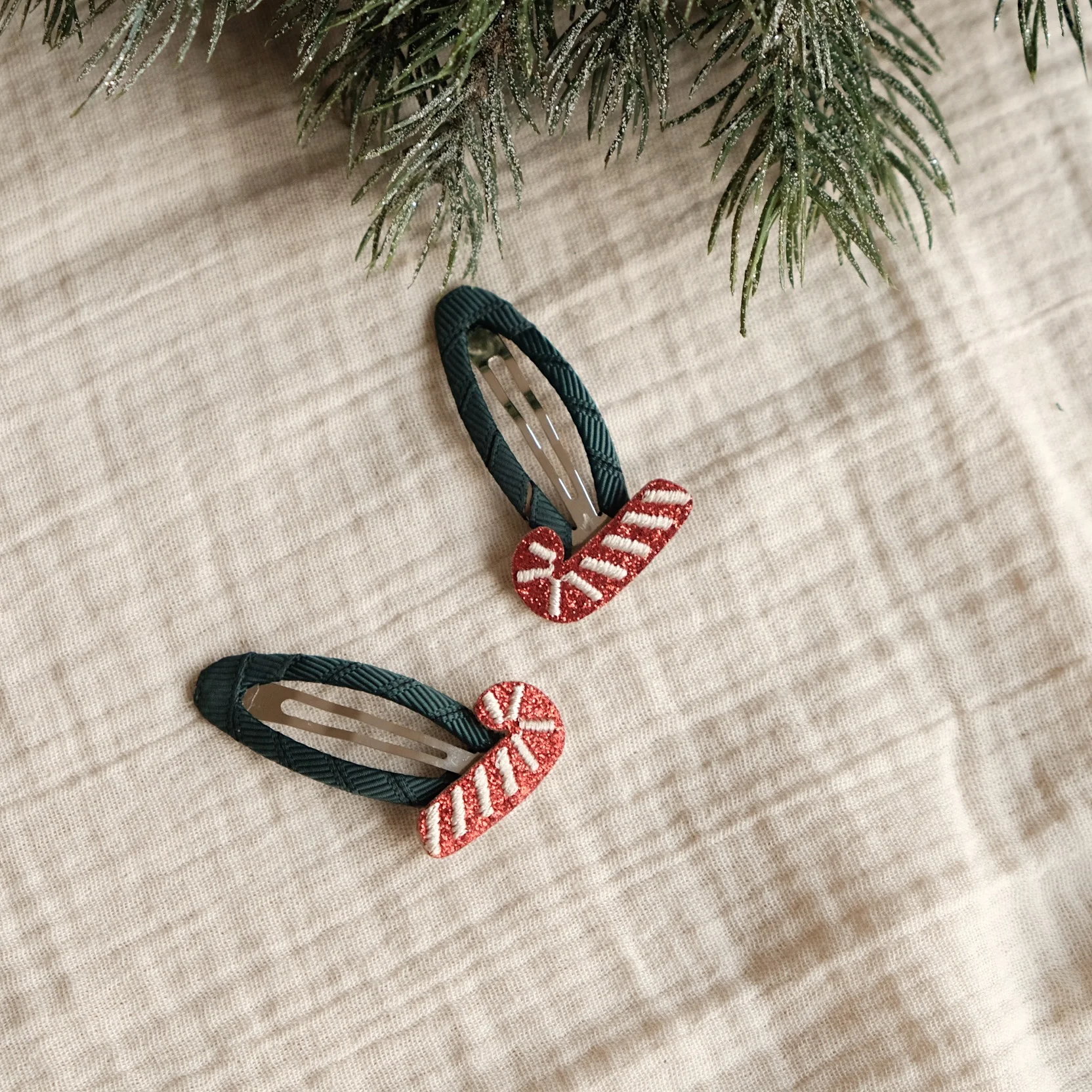 Hair Clips - Candy Cane - Pack of 2 - Image 3