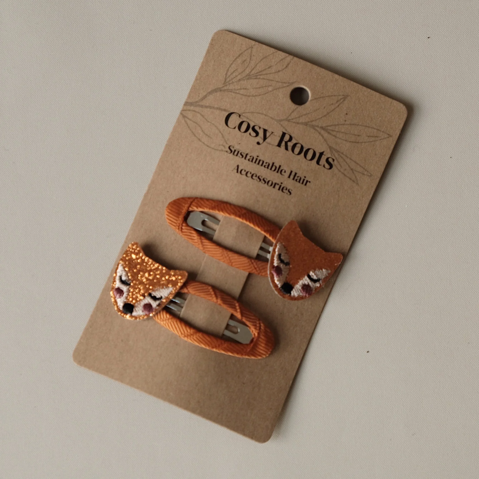 Hair Clips - Tiny Fox - Pack of 2 - Image 5