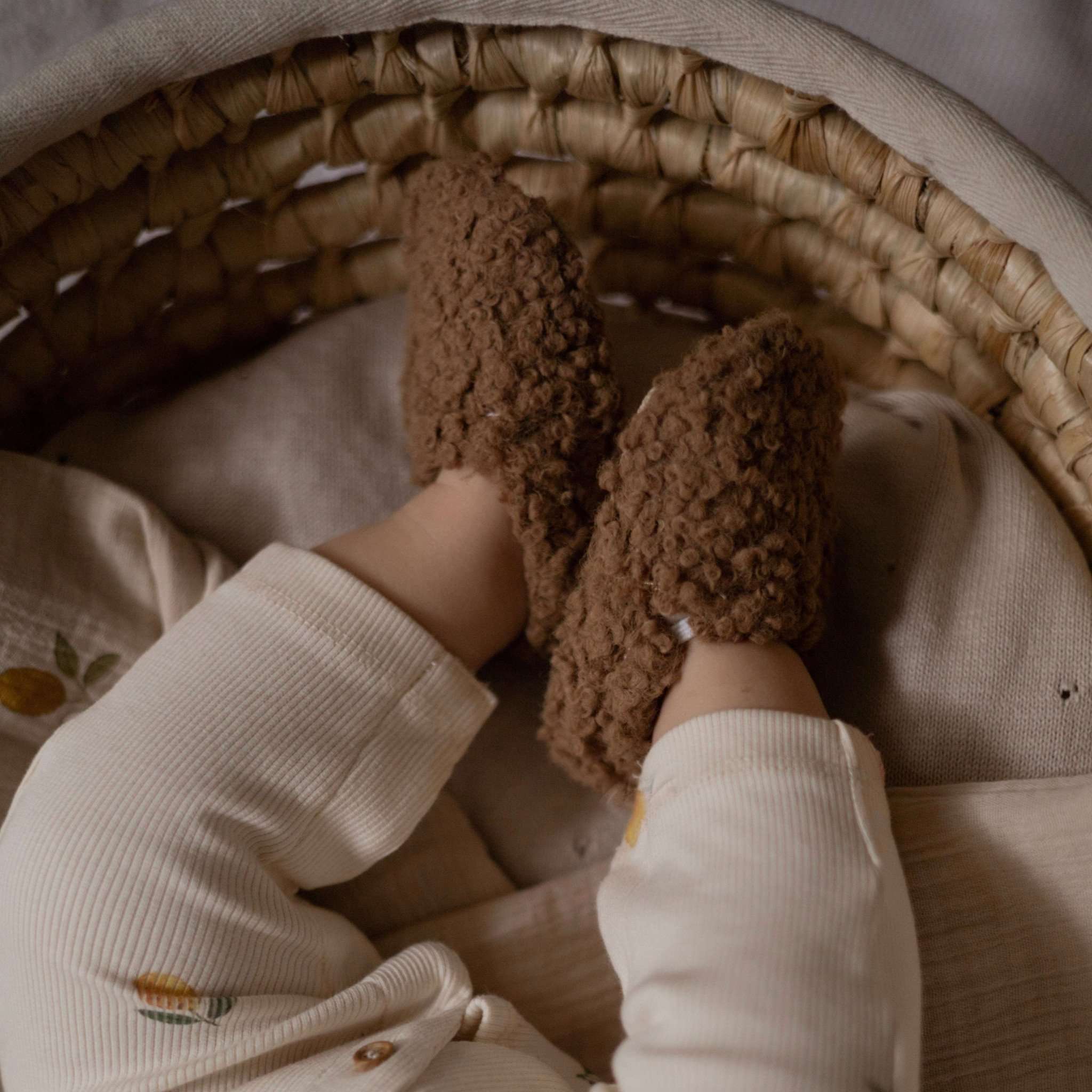 Vegan Shoes - Cosy Roots - Teddy Shoes - Chocolate - Image 3