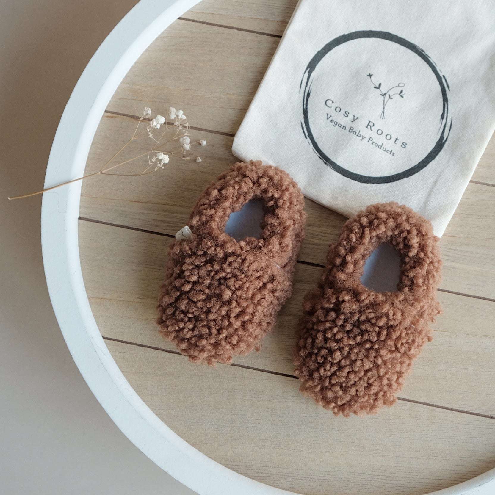 Vegan Shoes - Cosy Roots - Teddy Shoes - Chocolate - Image 6