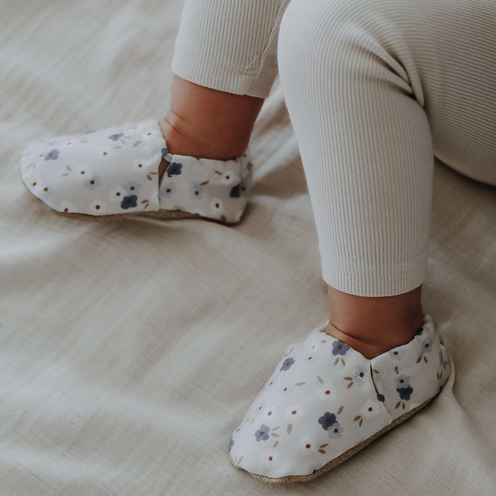 Vegan Shoes - Blue Flowers - Image 5