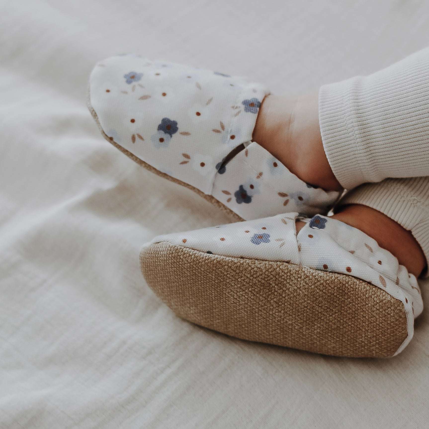 Vegan Shoes - Blue Flowers - Image 8
