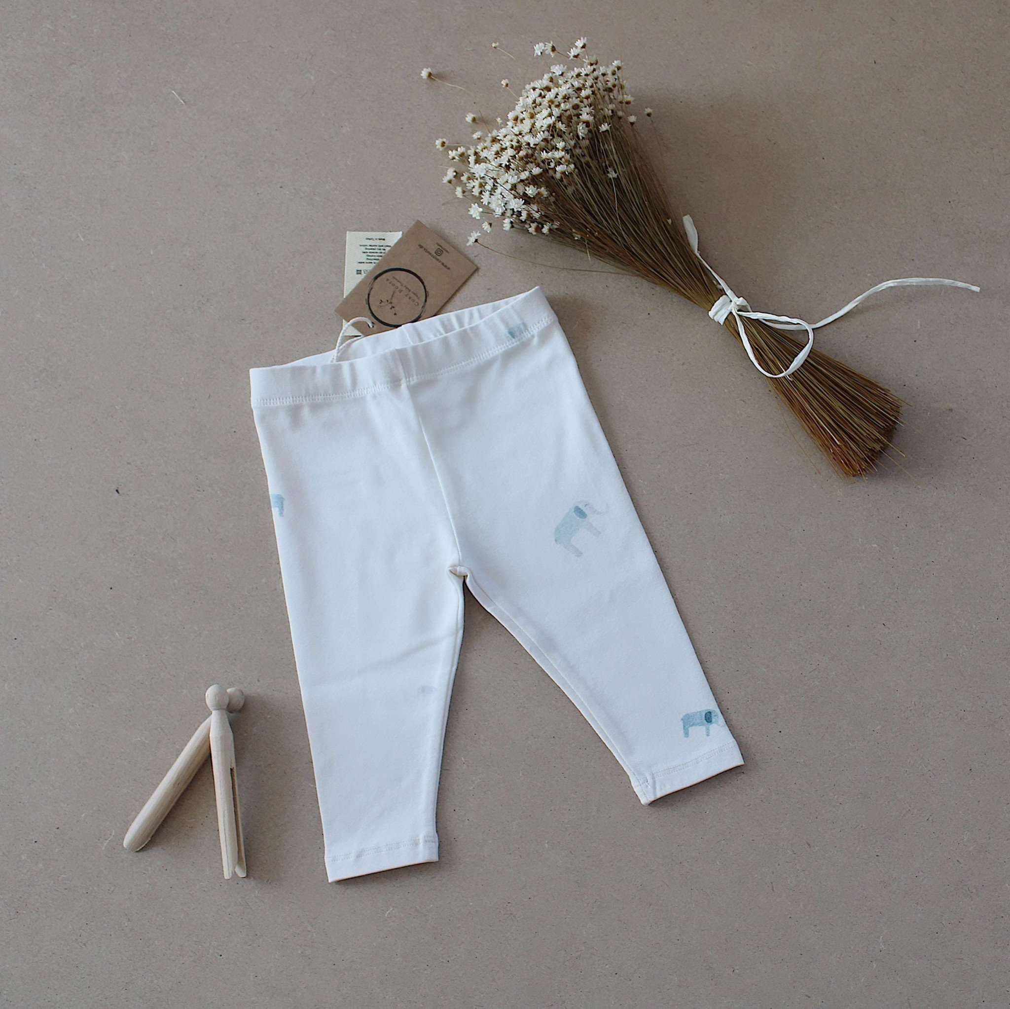 Organic Leggings - Baby Elephant - SALE - Image 8
