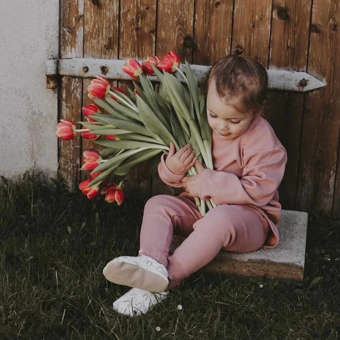 Organic Rib Leggings - Dusty Rose - Image 6