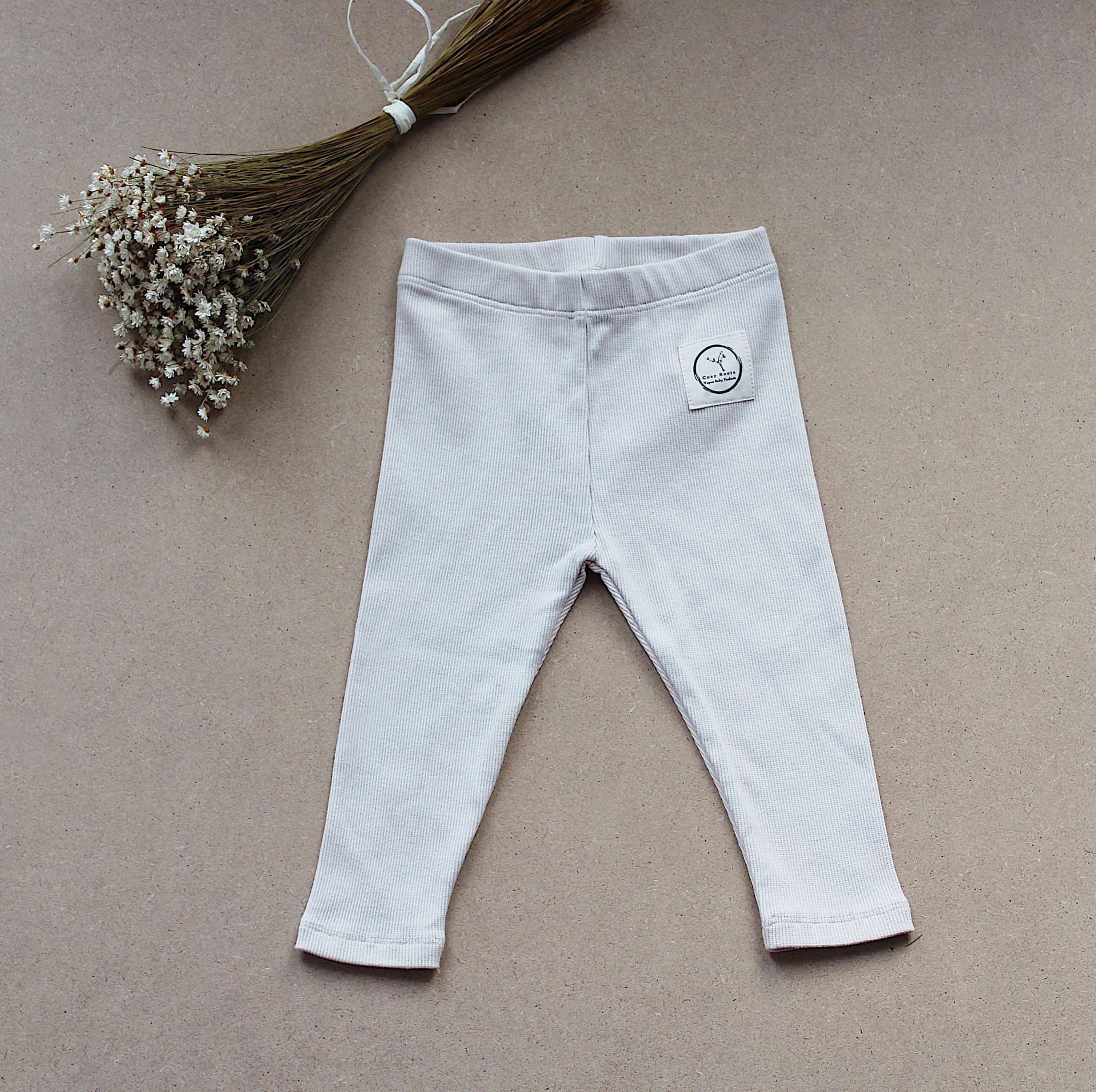 Organic Rib Leggings - Sand - Image 10