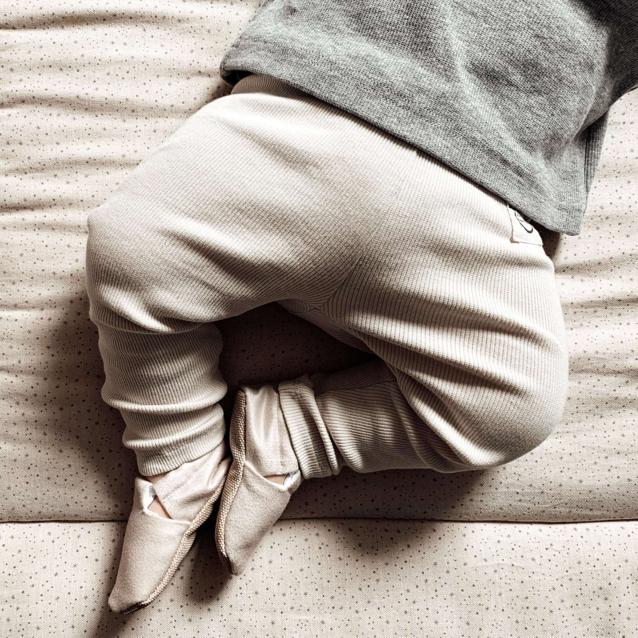 Organic Rib Leggings - Sand - Image 3