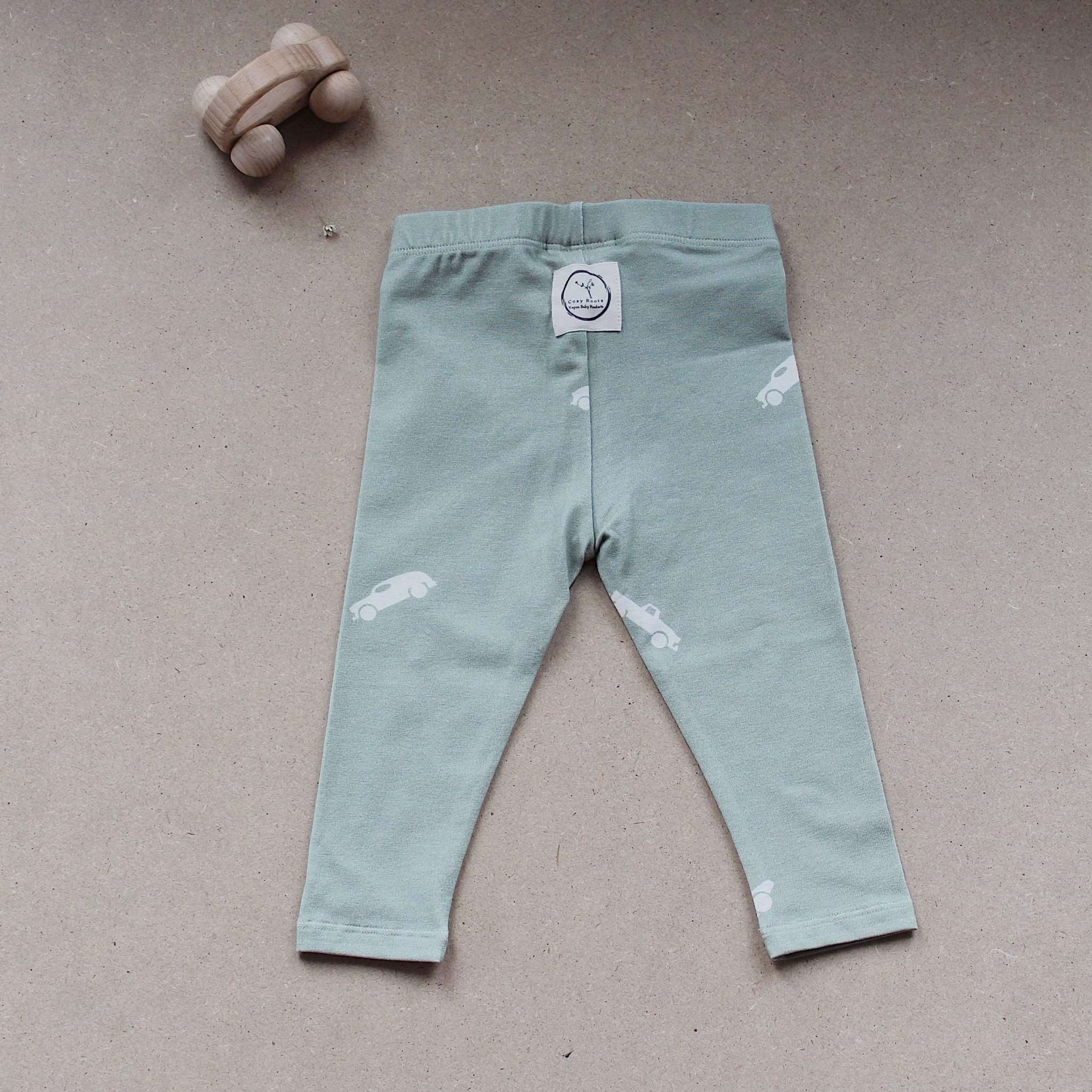 Organic Leggings - Vintage Cars - S A L E - Image 9