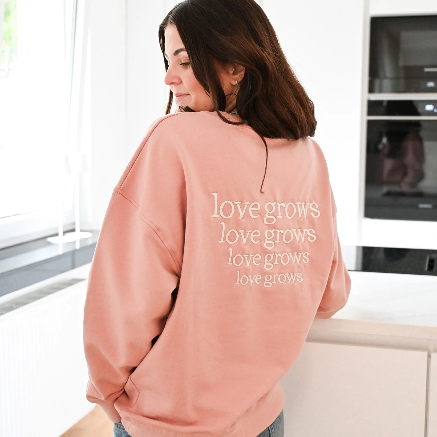 Family Sweatshirt - MUM - Dusty Rose - Love Grows - Image 7