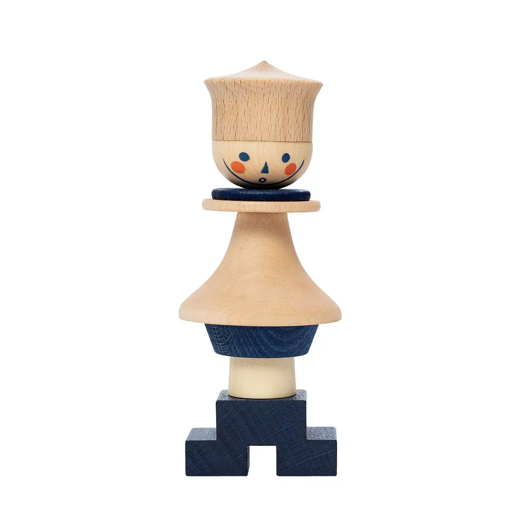 Natural Wooden Toy Stick - Blue - Image 4