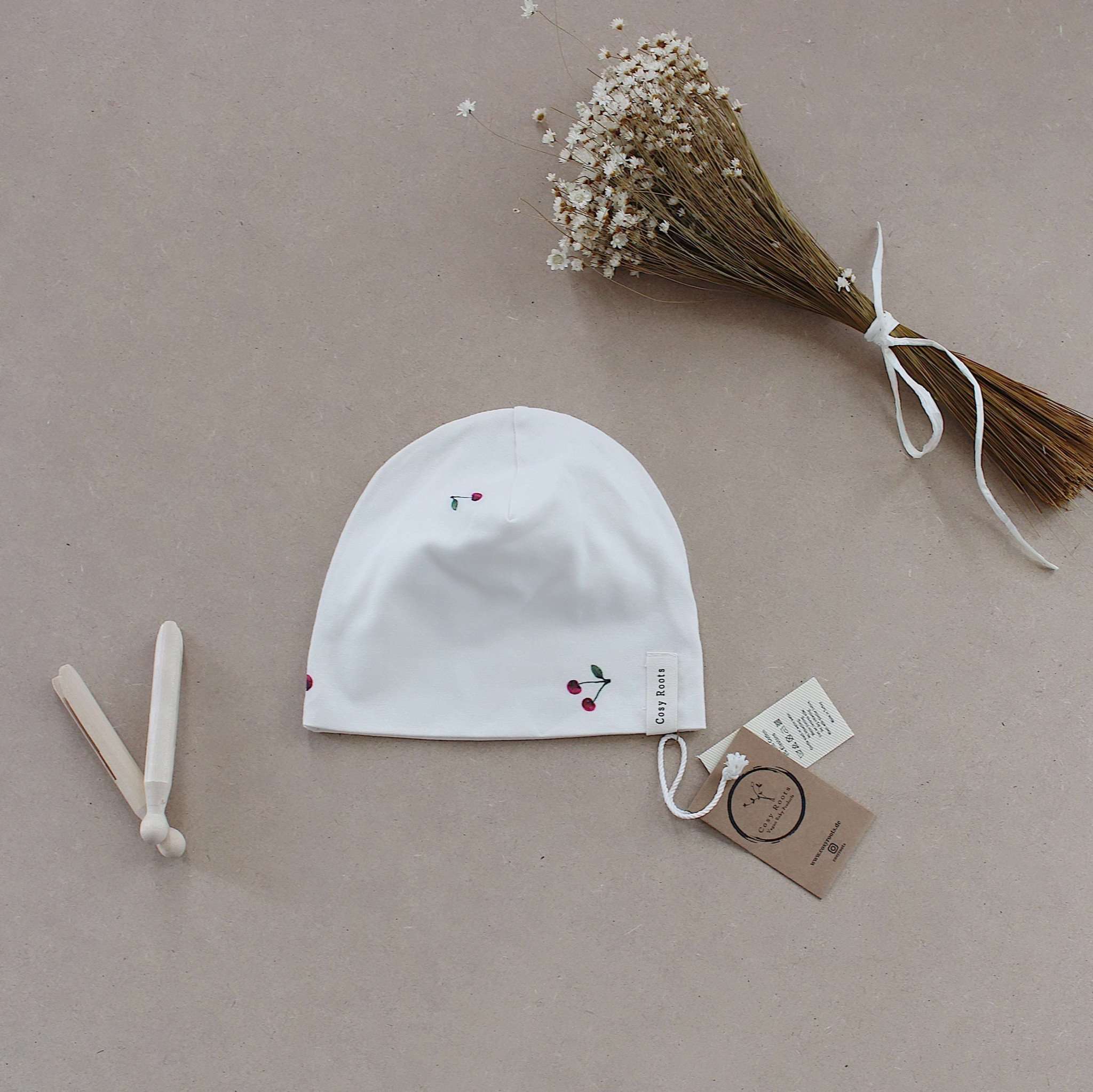 Organic Beanie - Pure Cherry - S A L E - Image 5