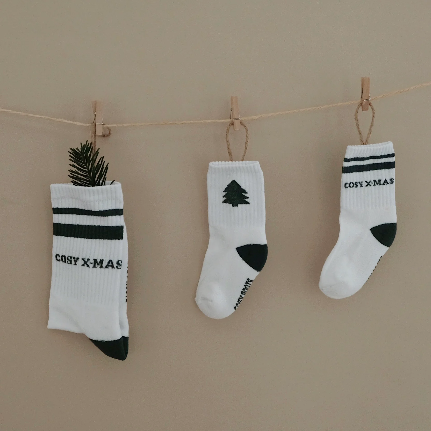 Organic Christmas Socks Green - 2 Pack - Image 9