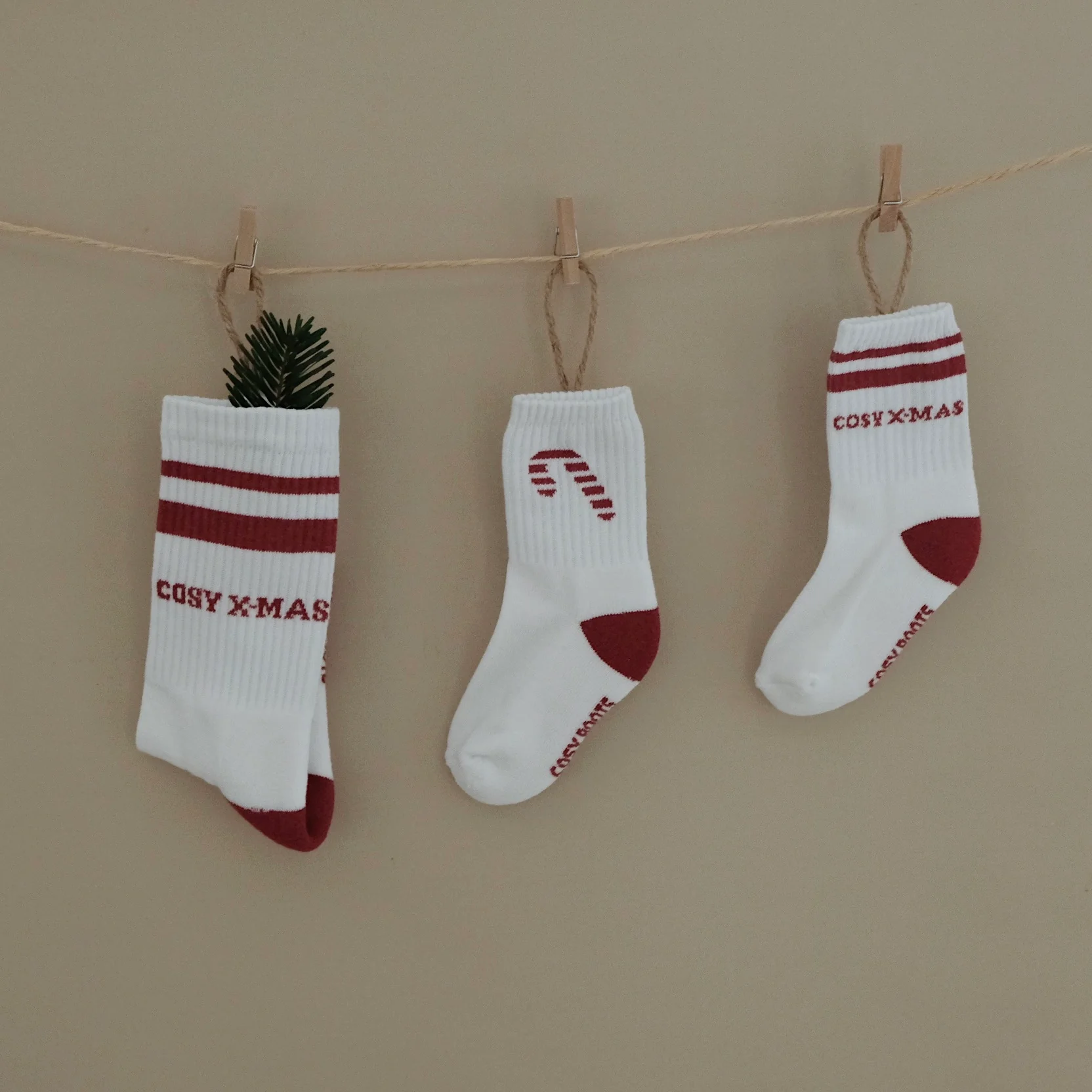 Organic Christmas Socks Red - 2 Pack - Image 10