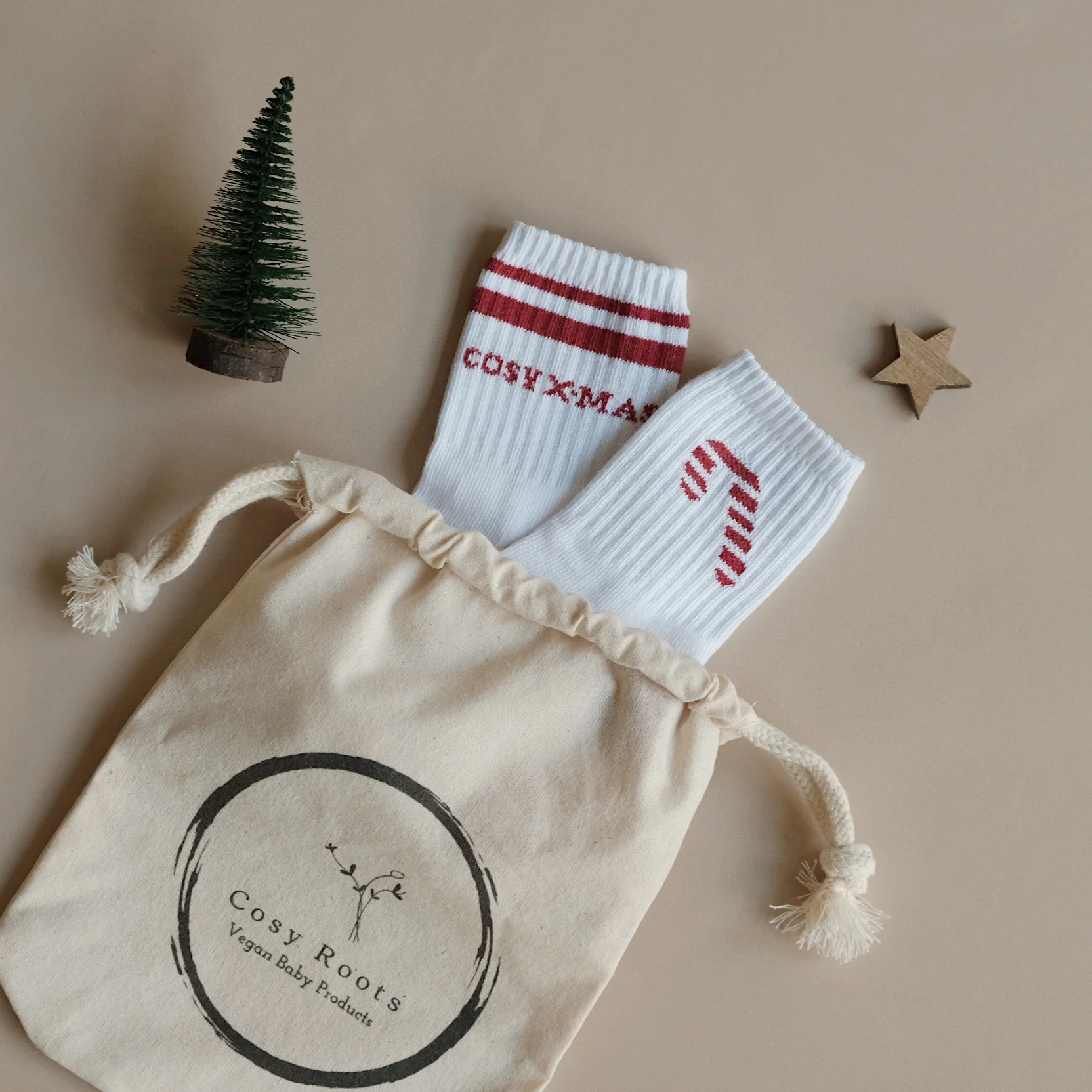Organic Christmas Socks Red - 2 Pack - Image 11