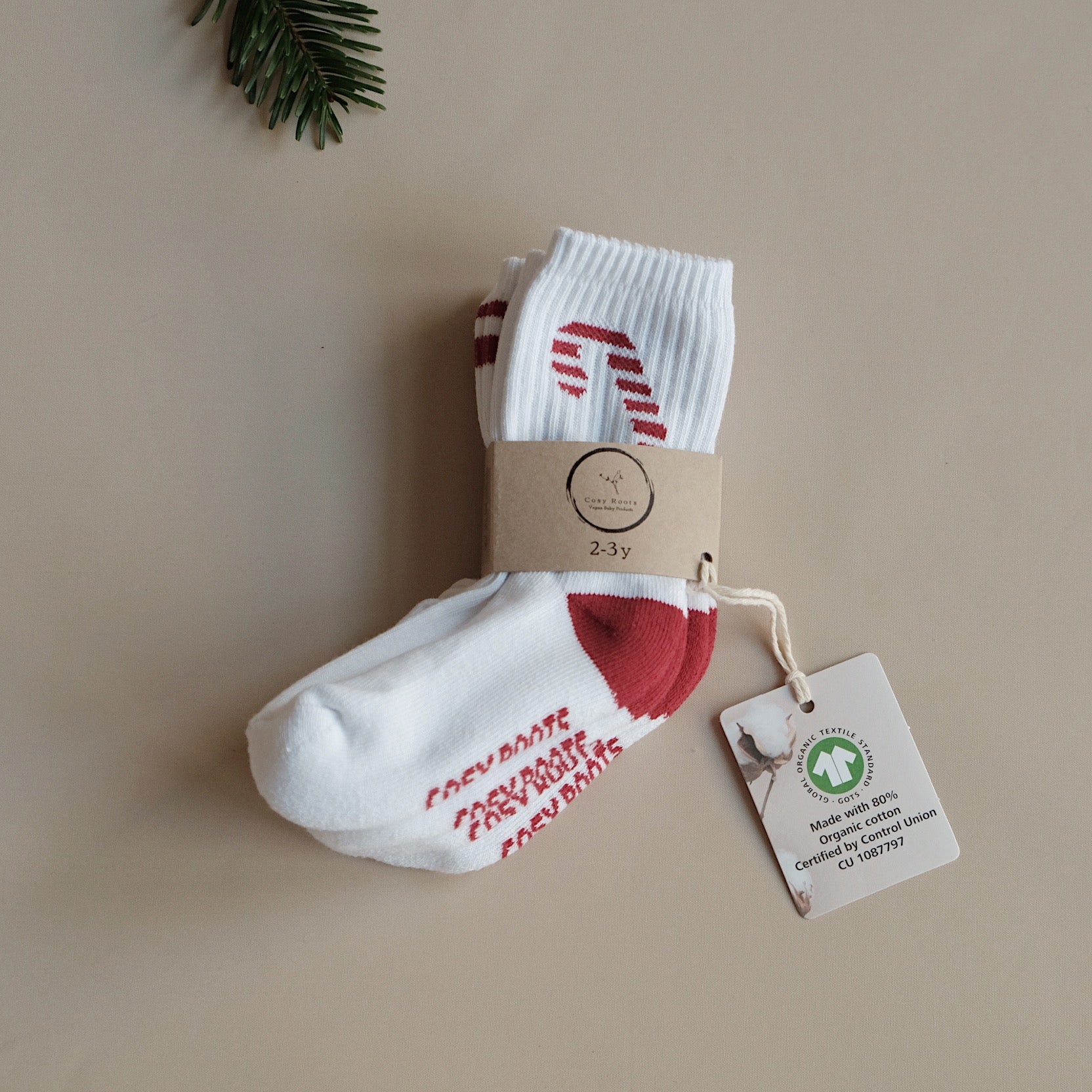 Organic Christmas Socks Red - 2 Pack - Image 12