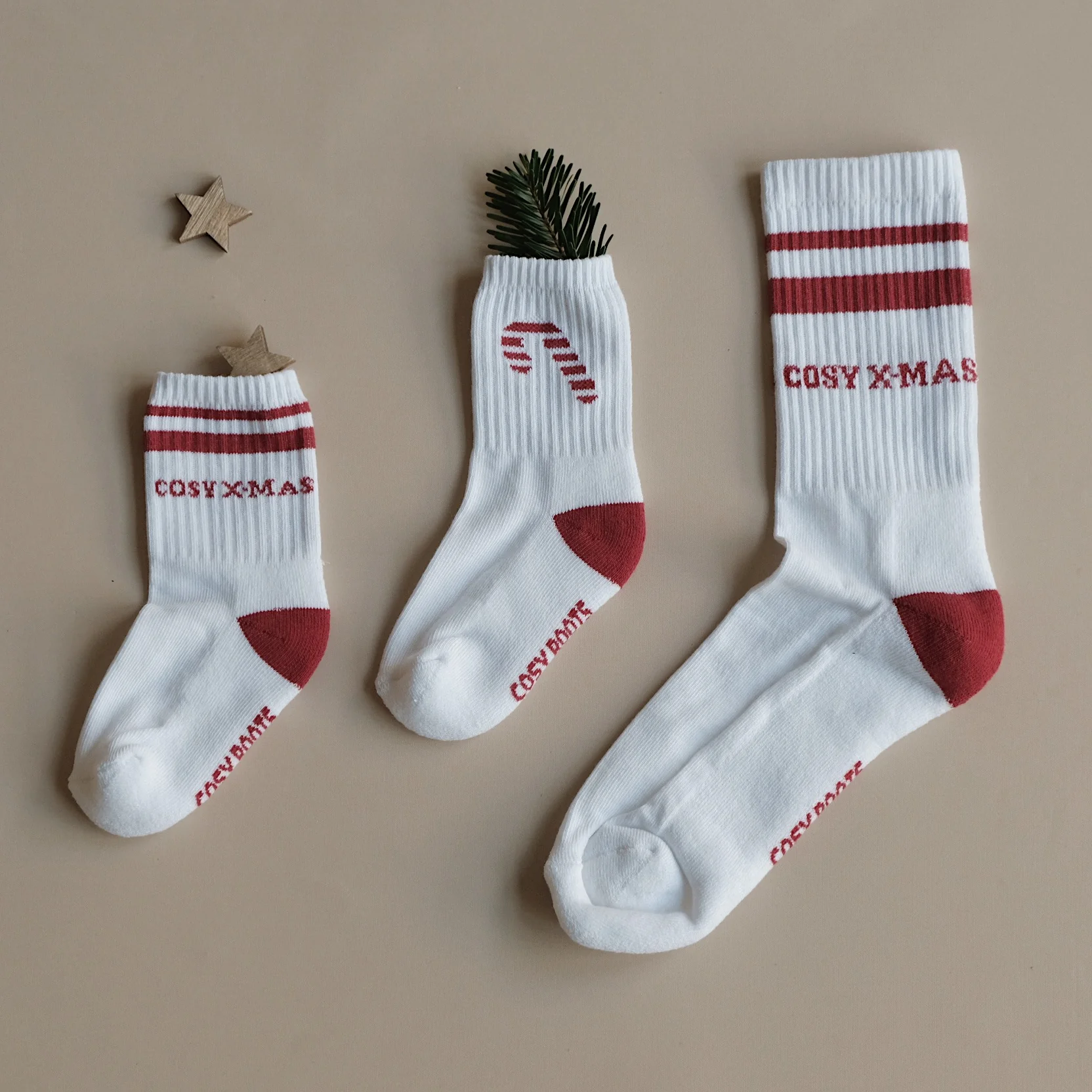 Organic Christmas Socks Red - 2 Pack - Image 14