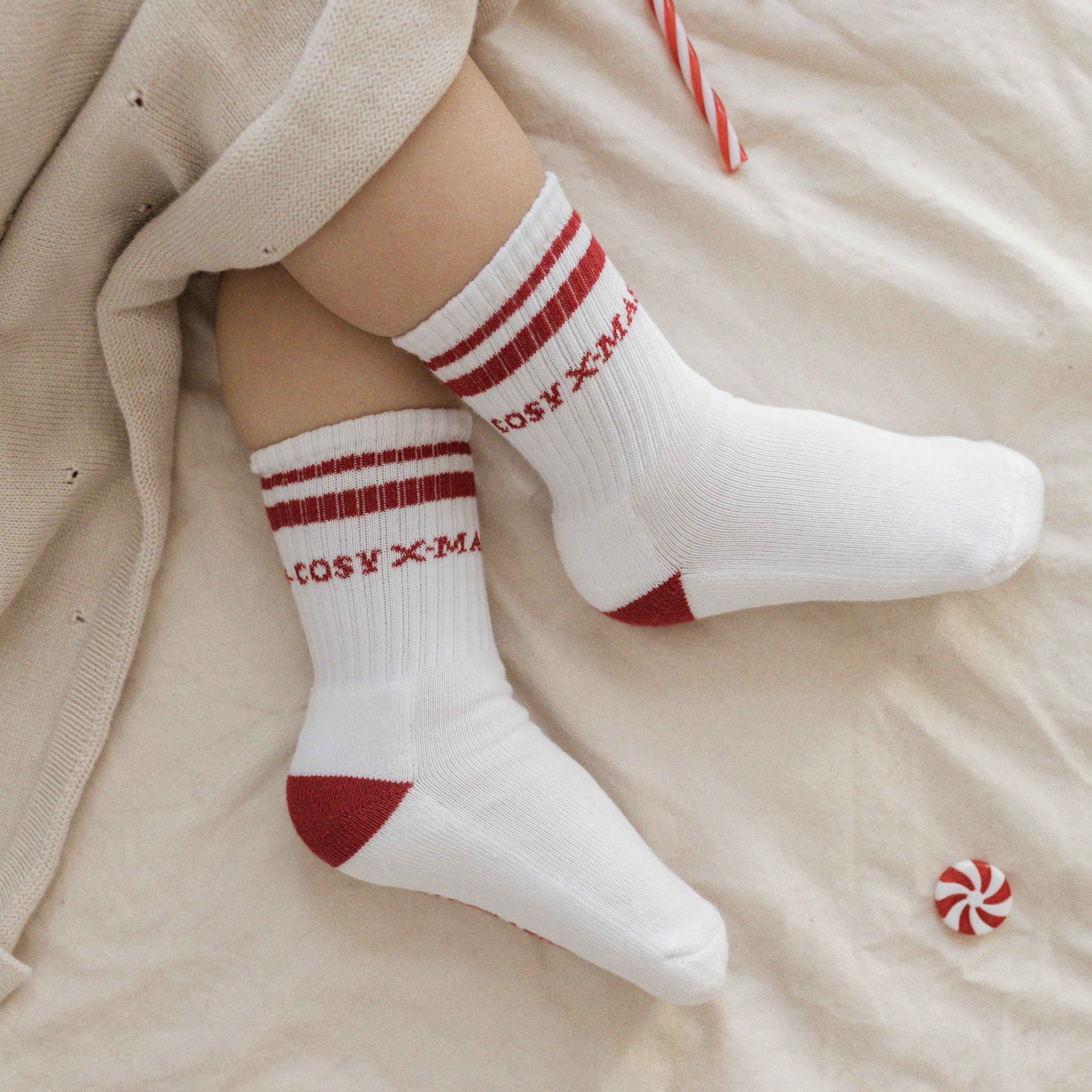 Organic Christmas Socks Red - 2 Pack - Image 3