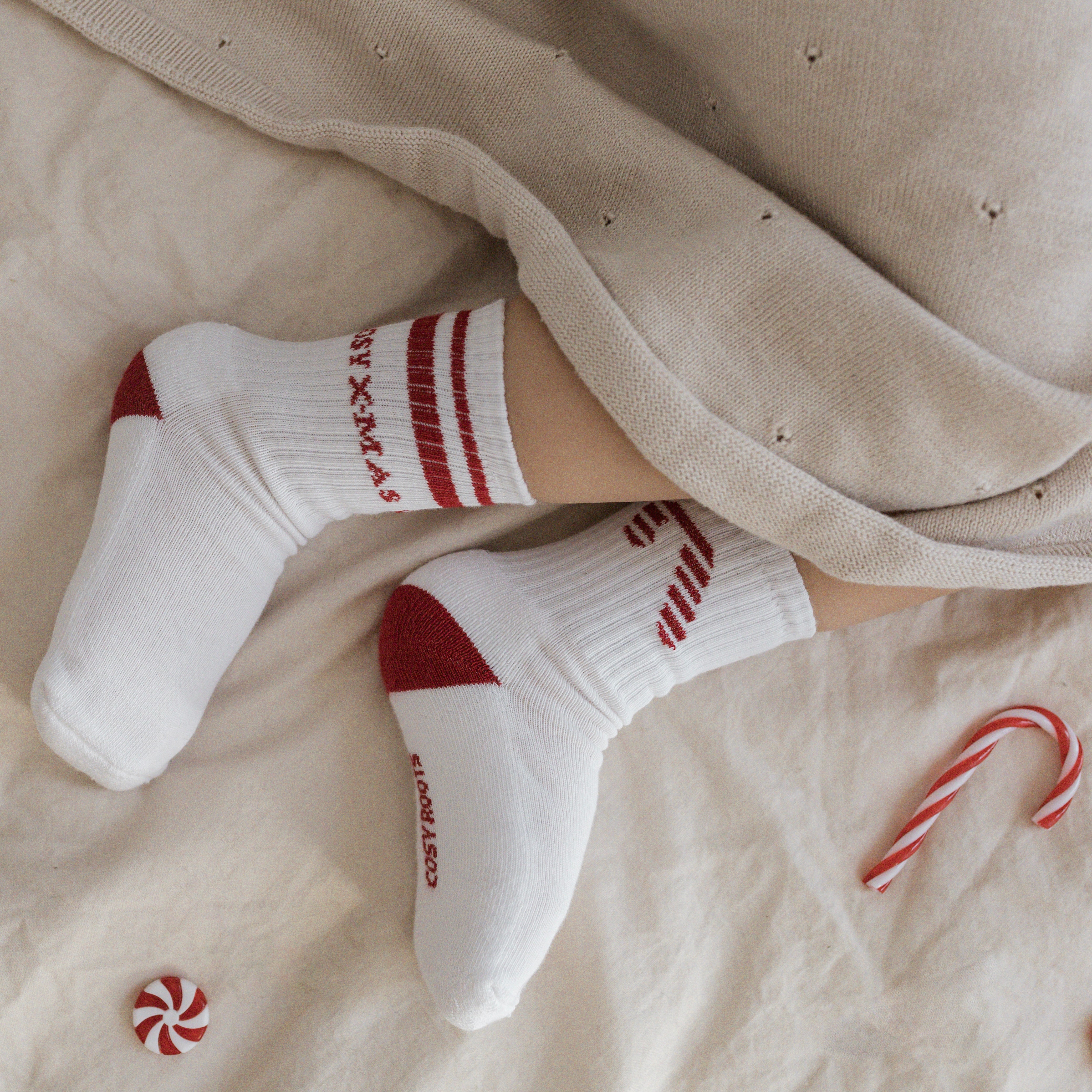Organic Christmas Socks Red - 2 Pack - Image 5