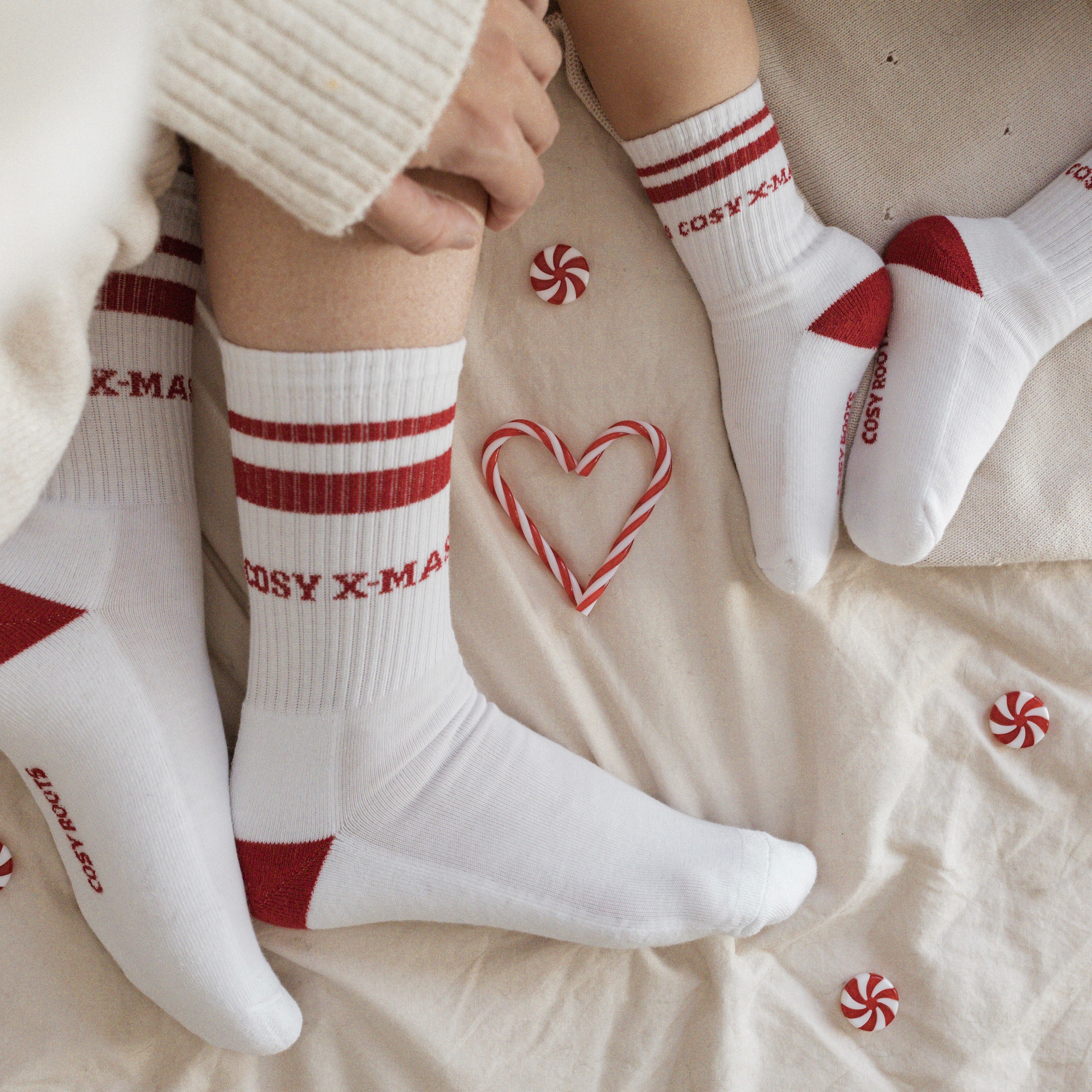Organic Christmas Socks Red - 2 Pack - Image 8