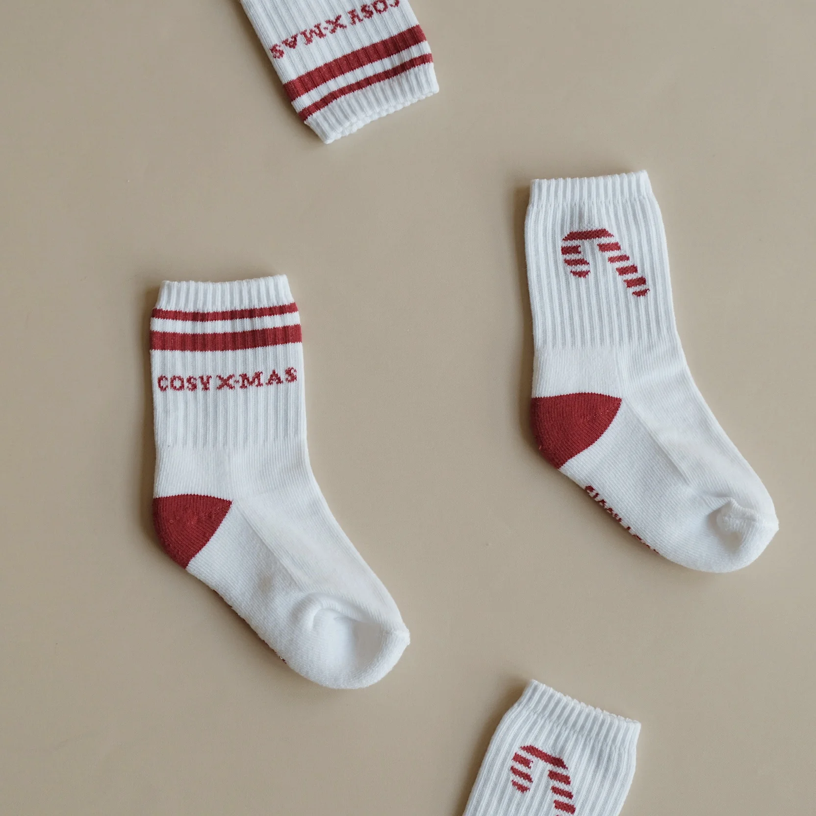 Organic Christmas Socks Red - 2 Pack - Image 9