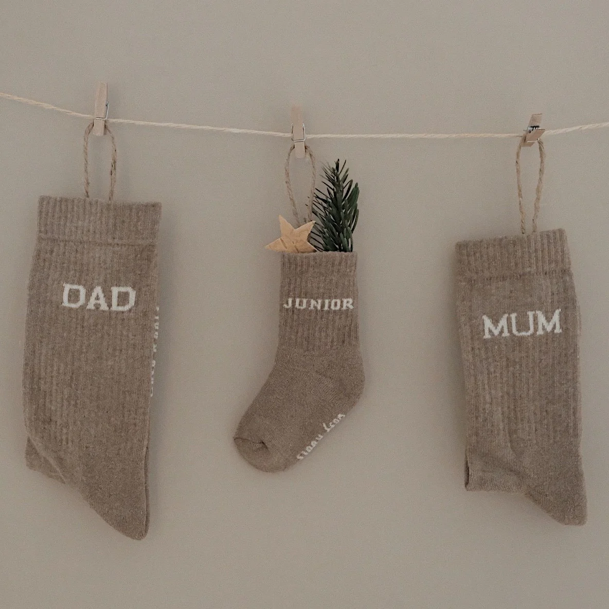 Organic DAD Socks - Oatmilk - Image 2