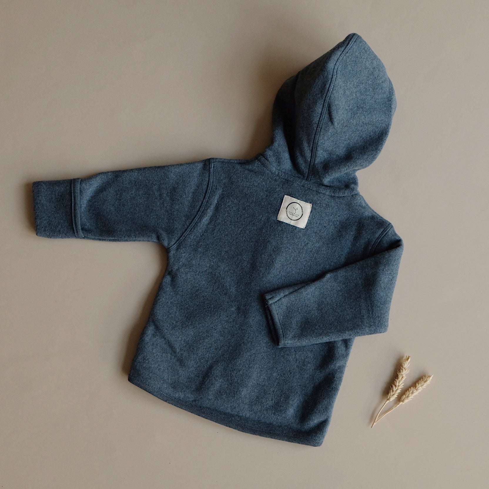 Organic Fleece Jacket - Blue Melange - SALE - Image 13