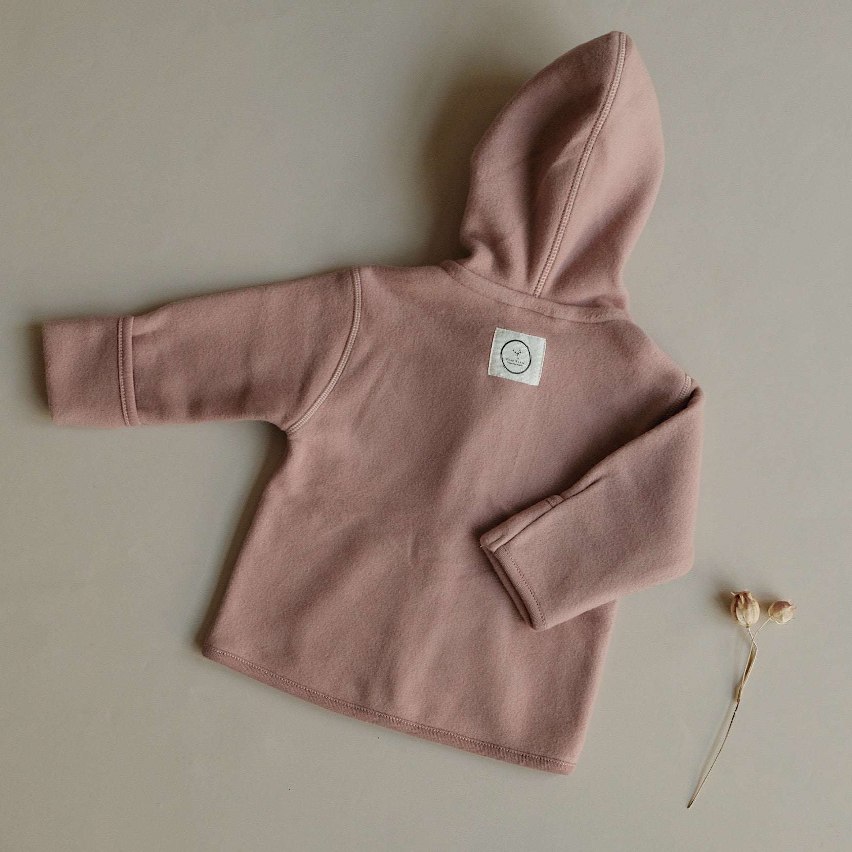 Organic Fleece Jacket - Dusty Rose Melange - Image 10