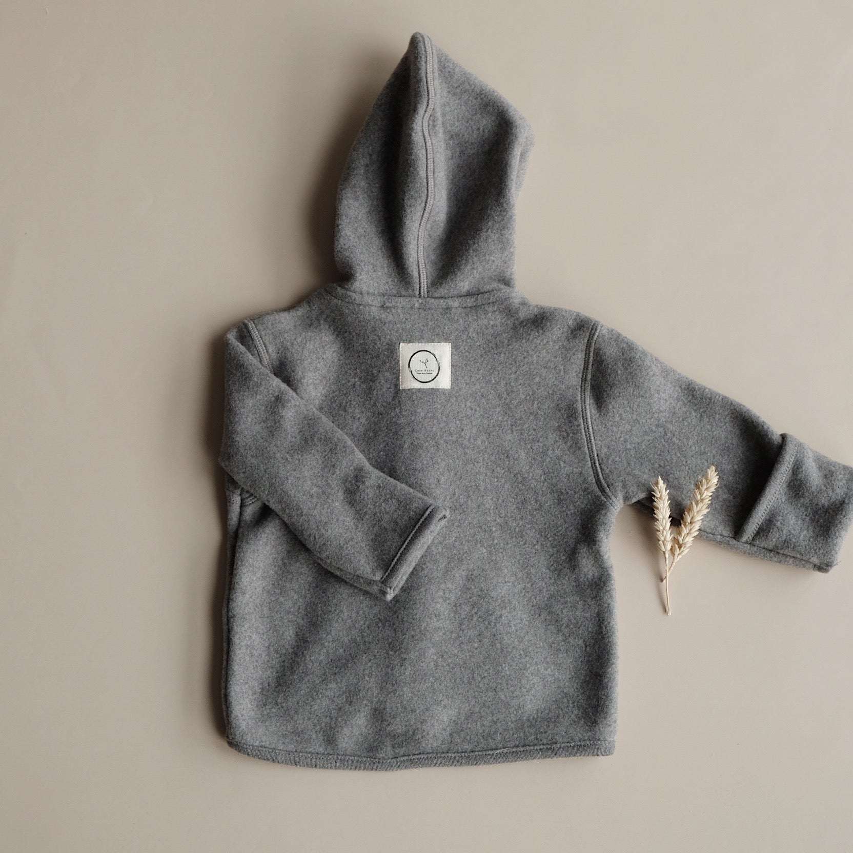 Organic Fleece Jacket - Dark Grey Melange - SALE - Image 11