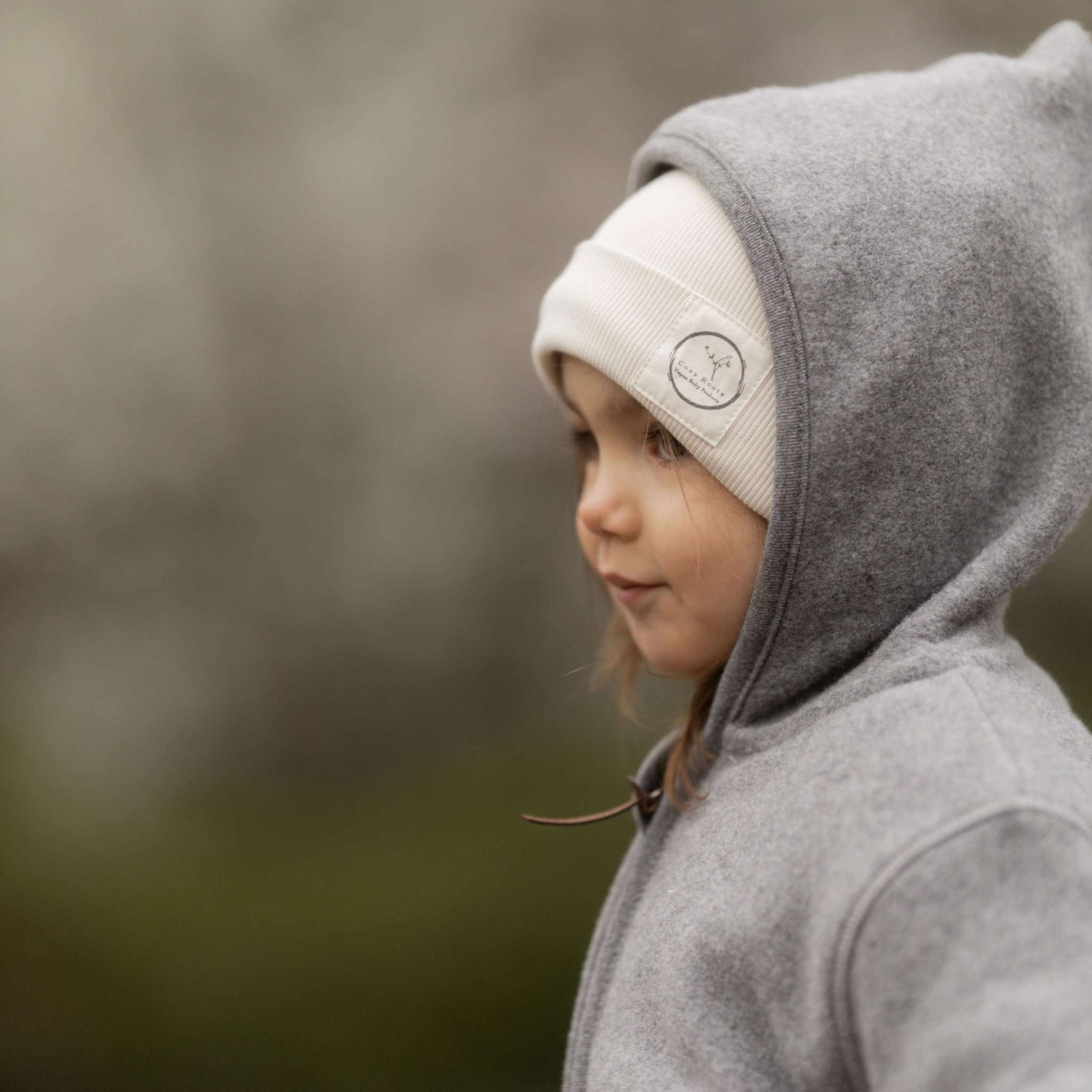 Organic Fleece Jacket - Dark Grey Melange - SALE - Image 6