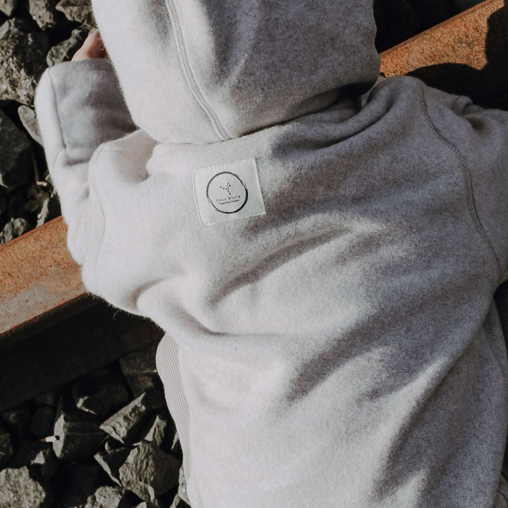Organic Fleece Jacket - Taupe Melange - Image 9