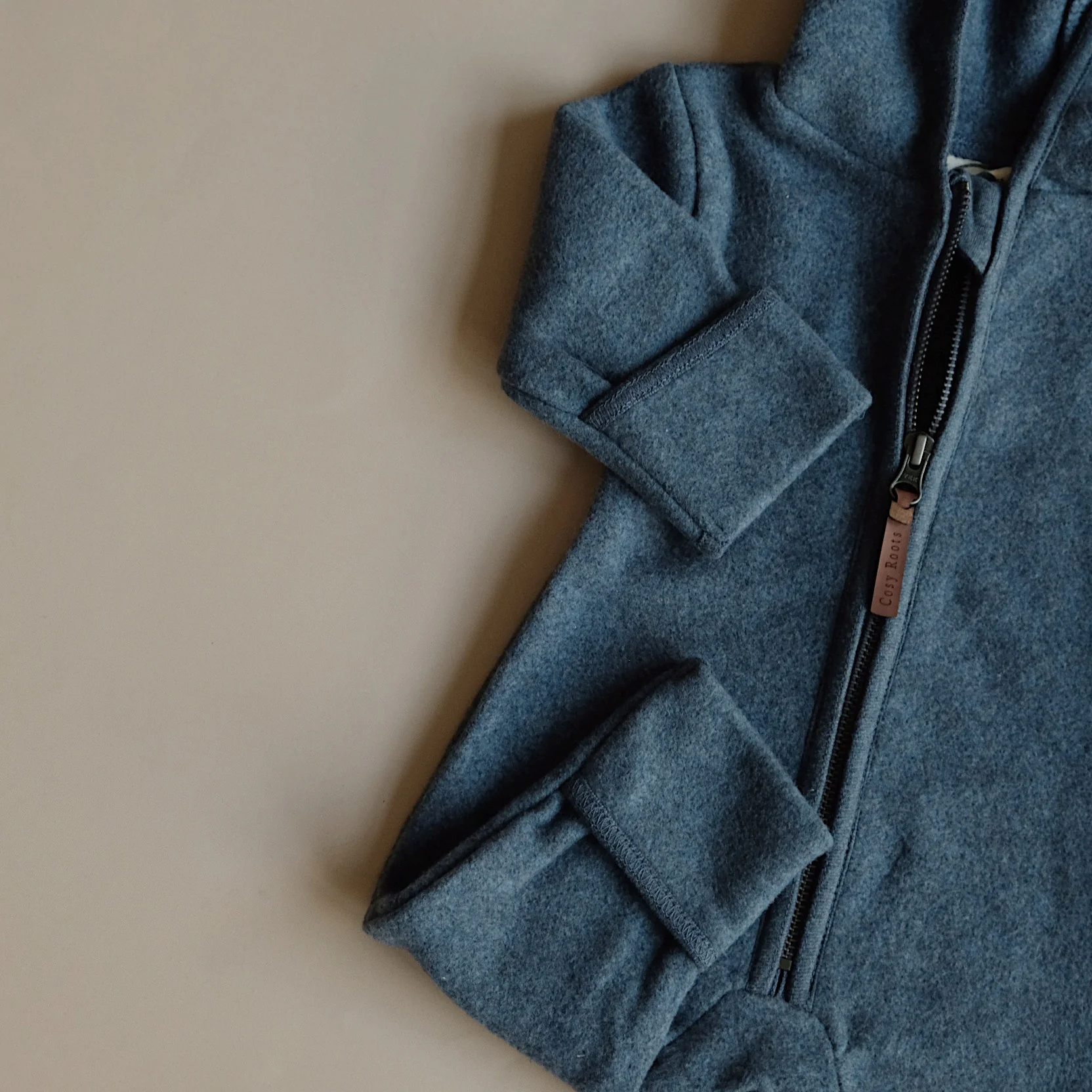Organic Fleece Overall - Blue Melange - SALE - Image 11