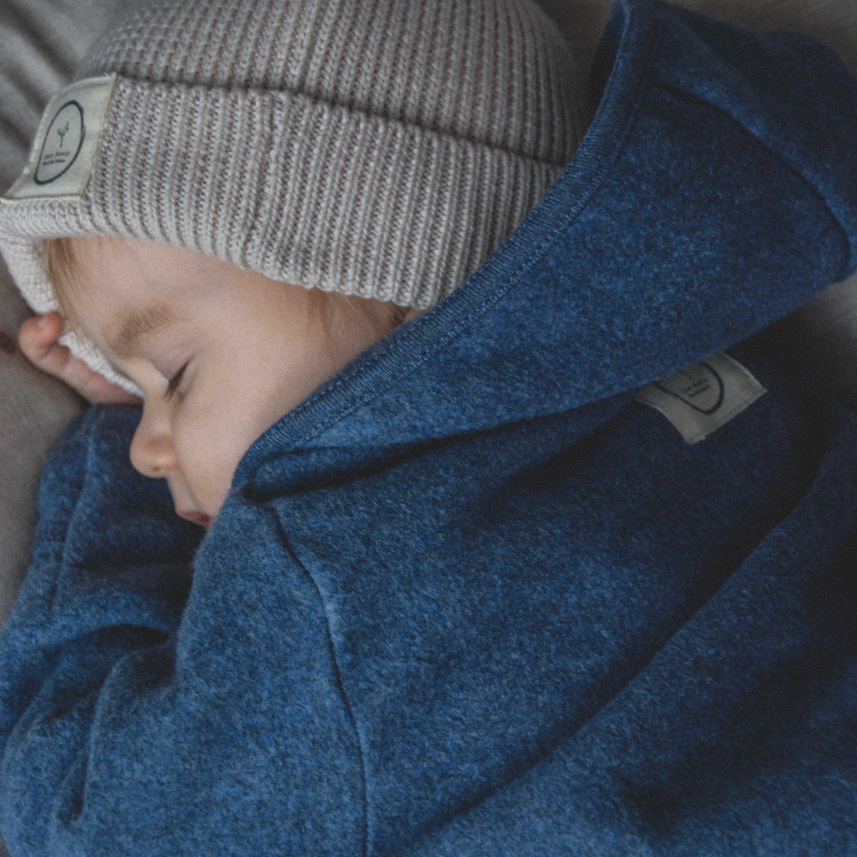 Organic Fleece Overall - Blue Melange - SALE - Image 7