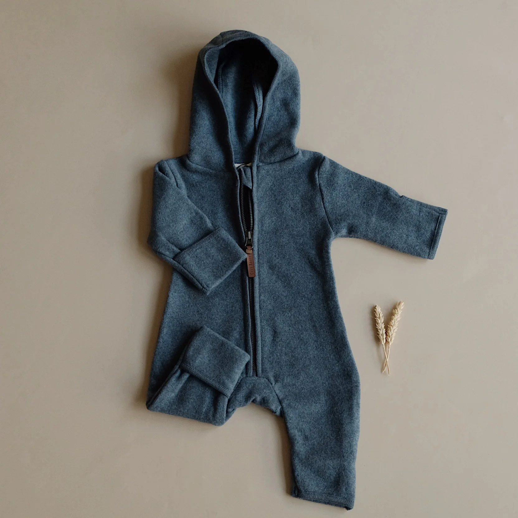 Organic Fleece Overall - Blue Melange - SALE - Image 9