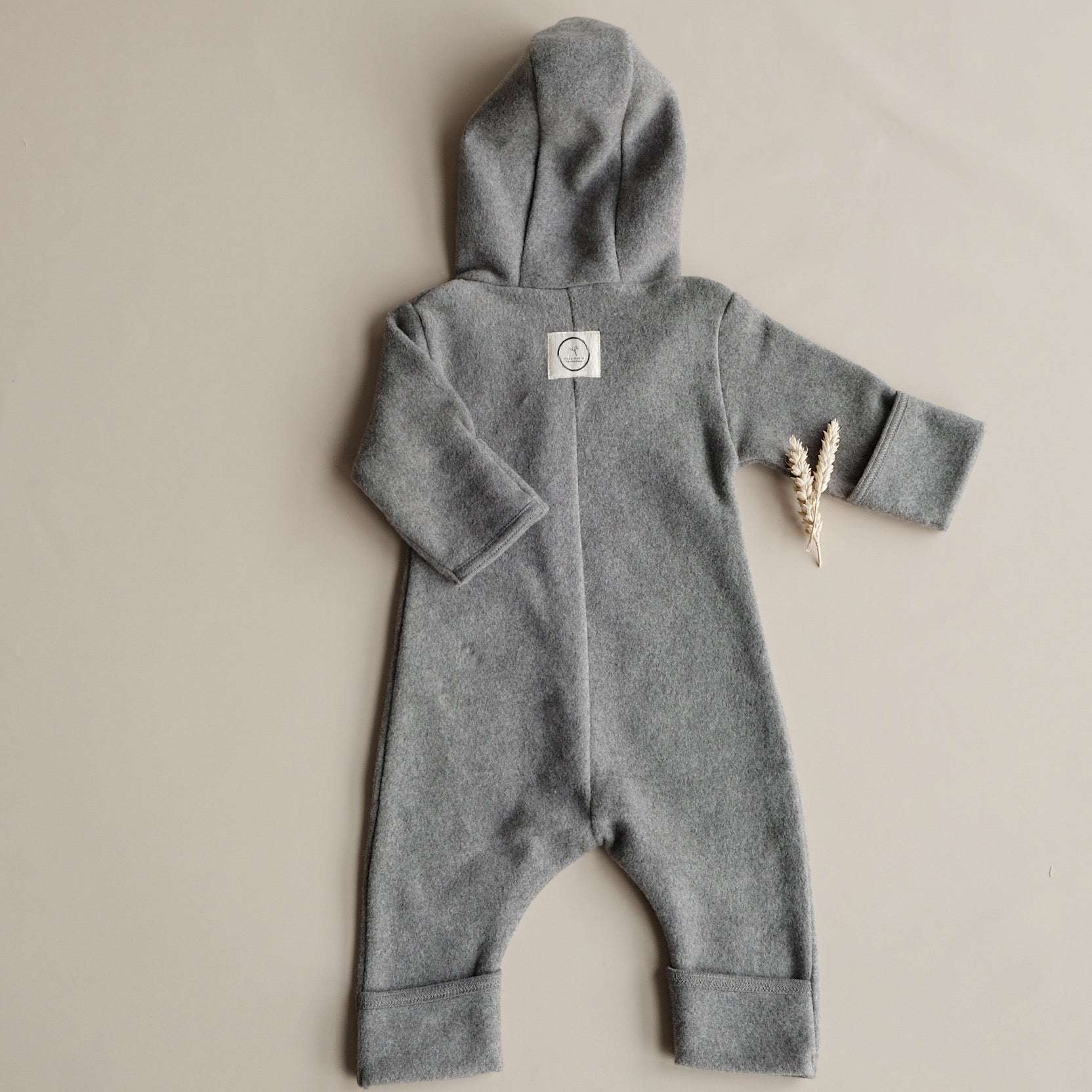 Organic Fleece Overall - Dark Grey Melange - SALE - Image 10