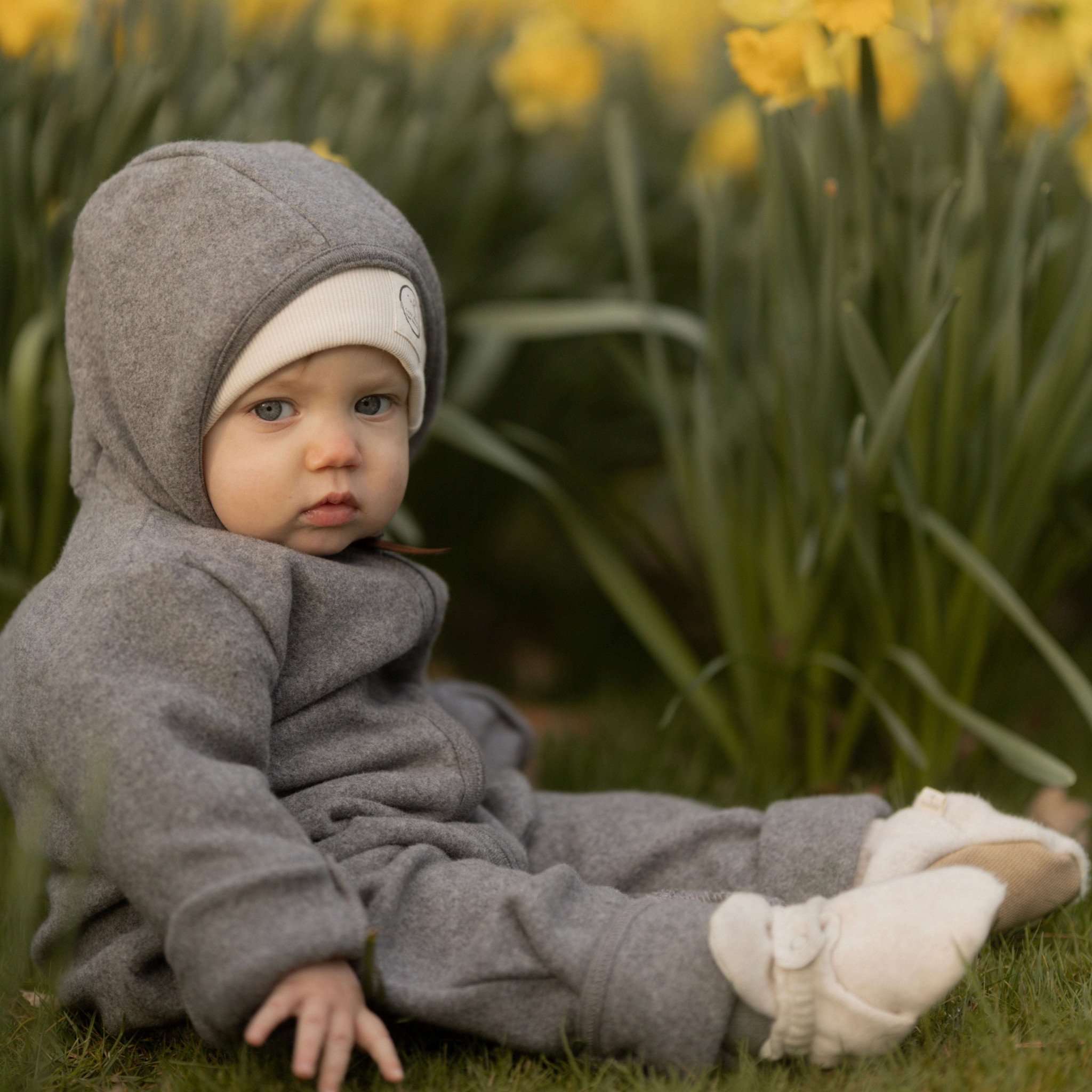 Organic Fleece Overall - Dark Grey Melange - SALE - Image 11