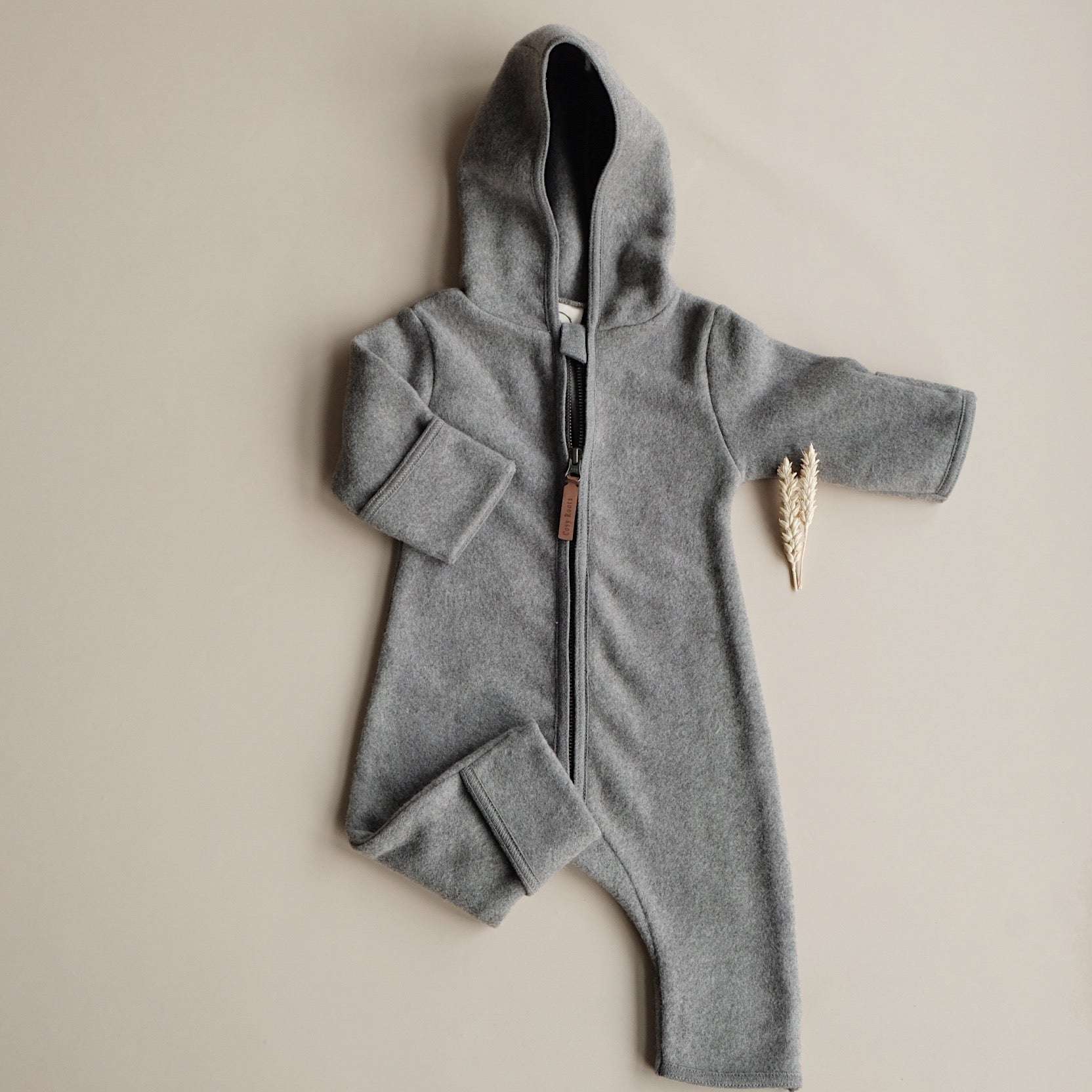Organic Fleece Overall - Dark Grey Melange - SALE - Image 8