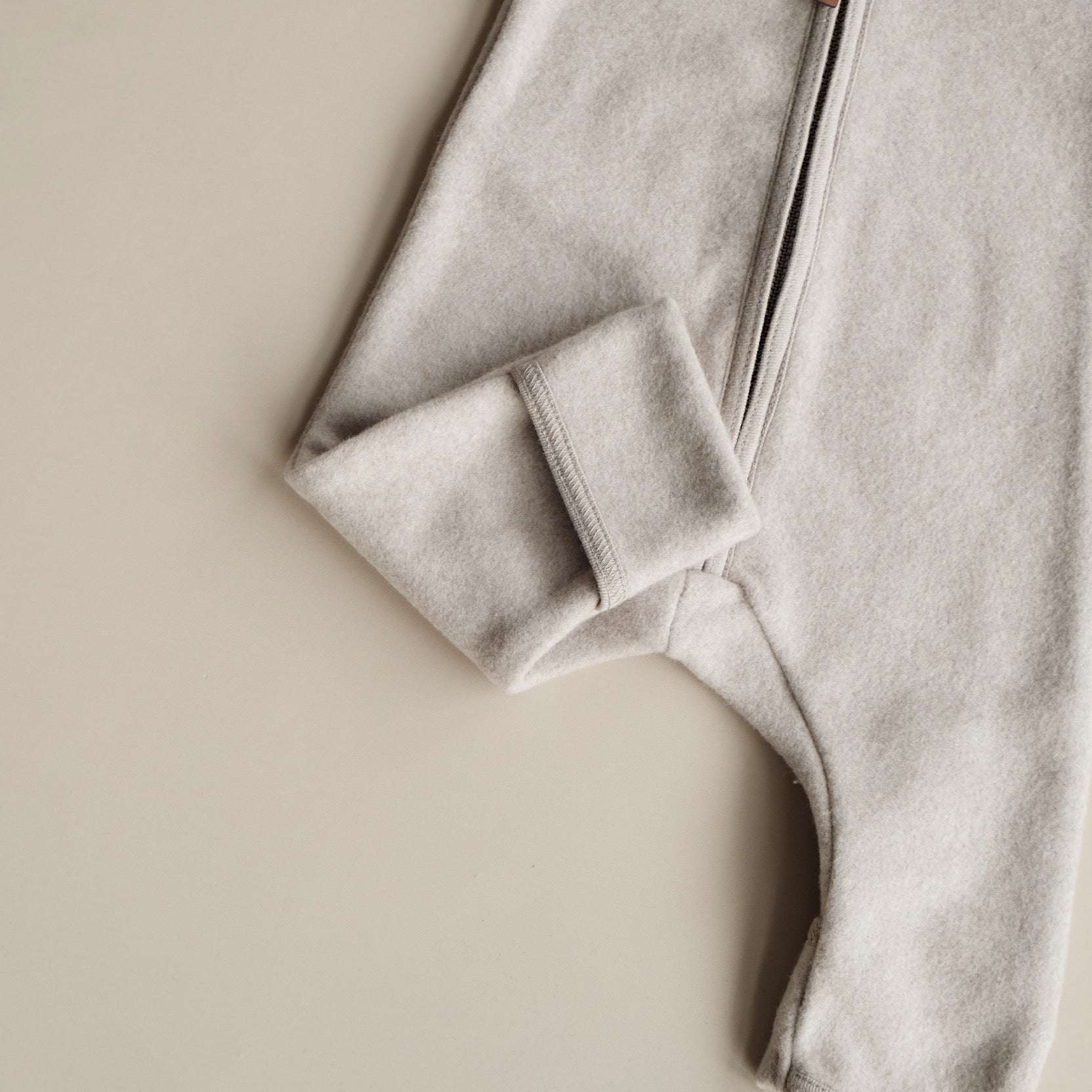 Organic Fleece Overall - Taupe Melange - Image 11
