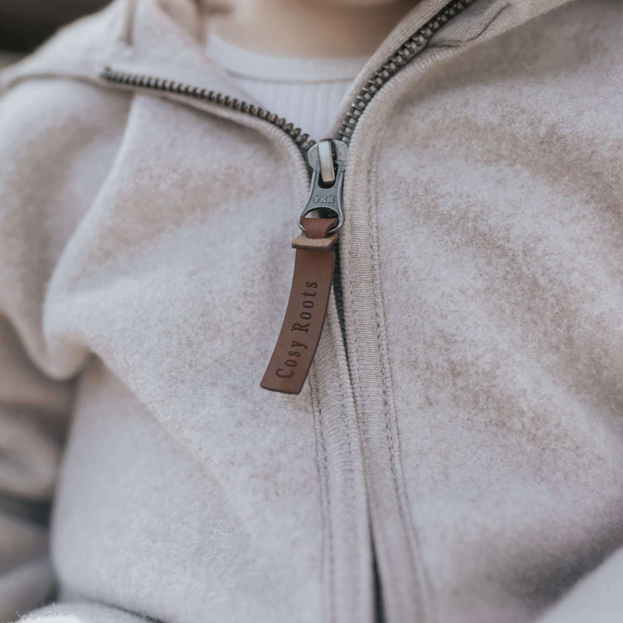 Organic Fleece Overall - Taupe Melange - Image 5