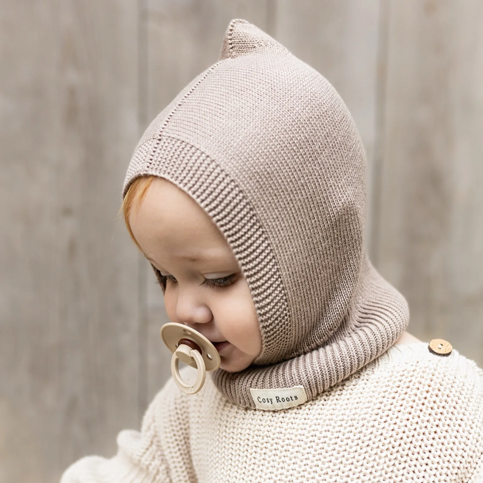 Organic Knit Balaclava - Caramel - Image 3