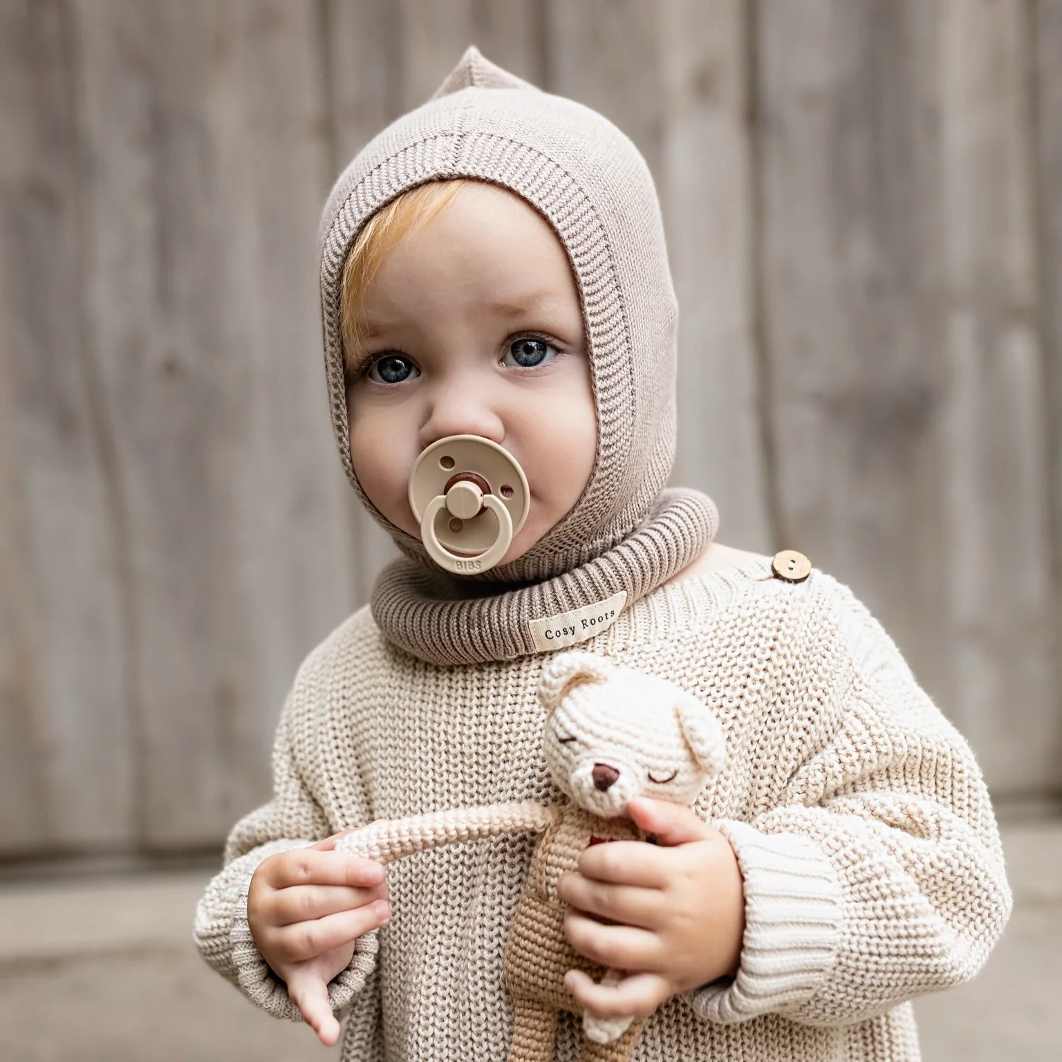 Organic Knit Balaclava - Caramel - Image 4