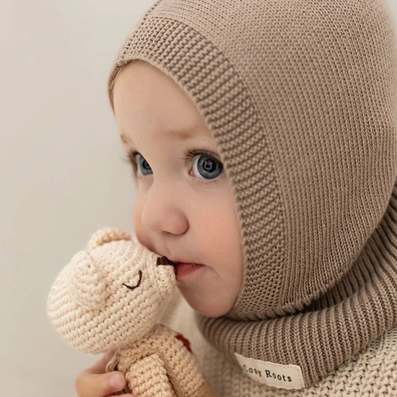 Organic Knit Balaclava - Caramel - Image 5