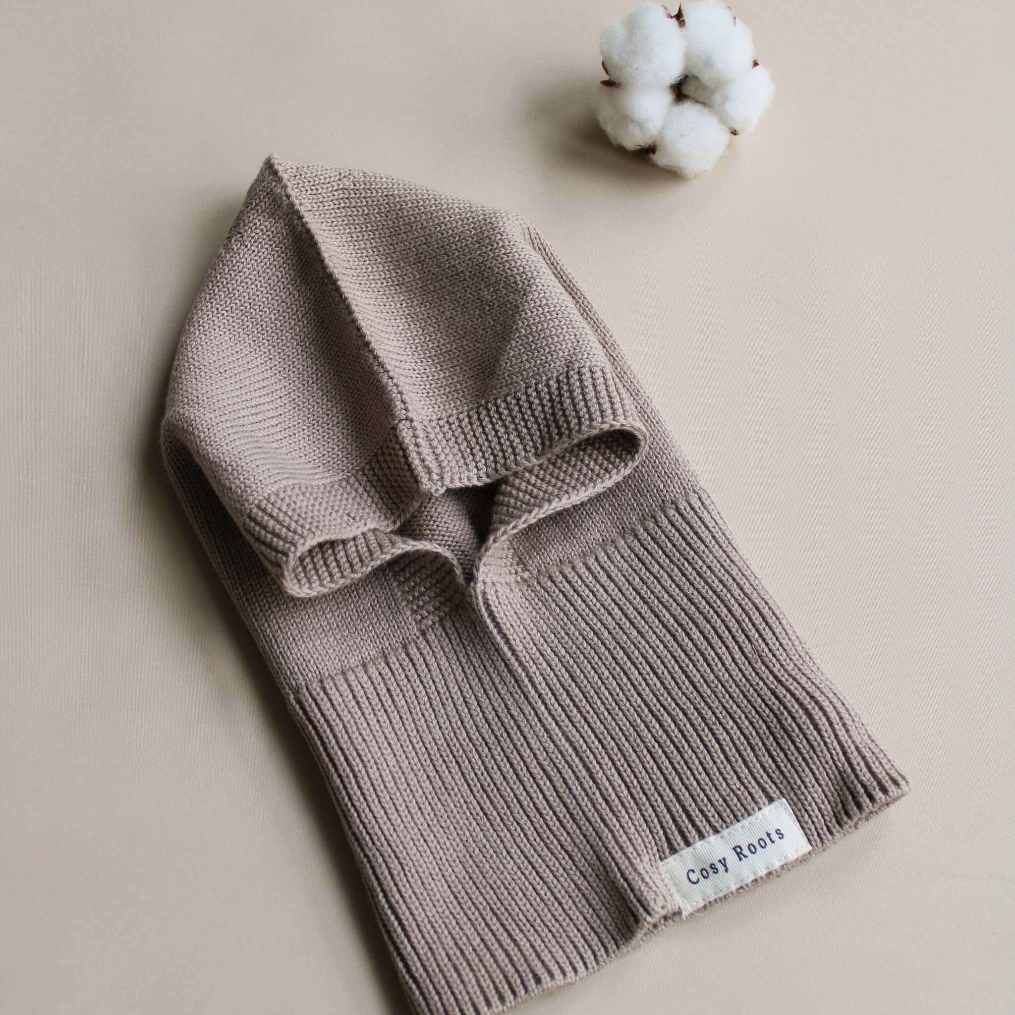 Organic Knit Balaclava - Caramel - Image 9
